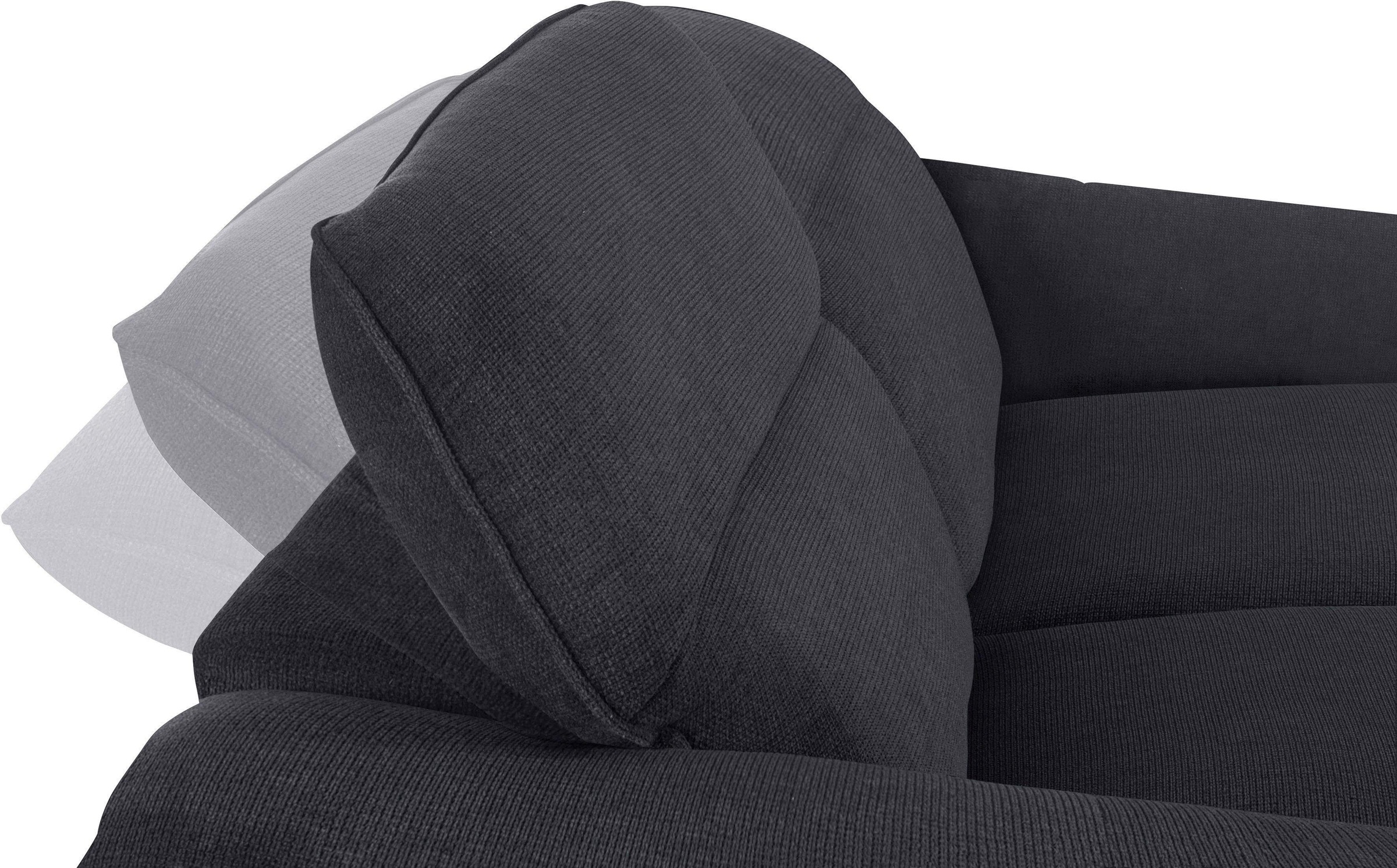 COTTA Polstergarnitur Teresa, Set, bestehend aus 2-Sitzer und Hocker, inklusive Kopfteilverstellun