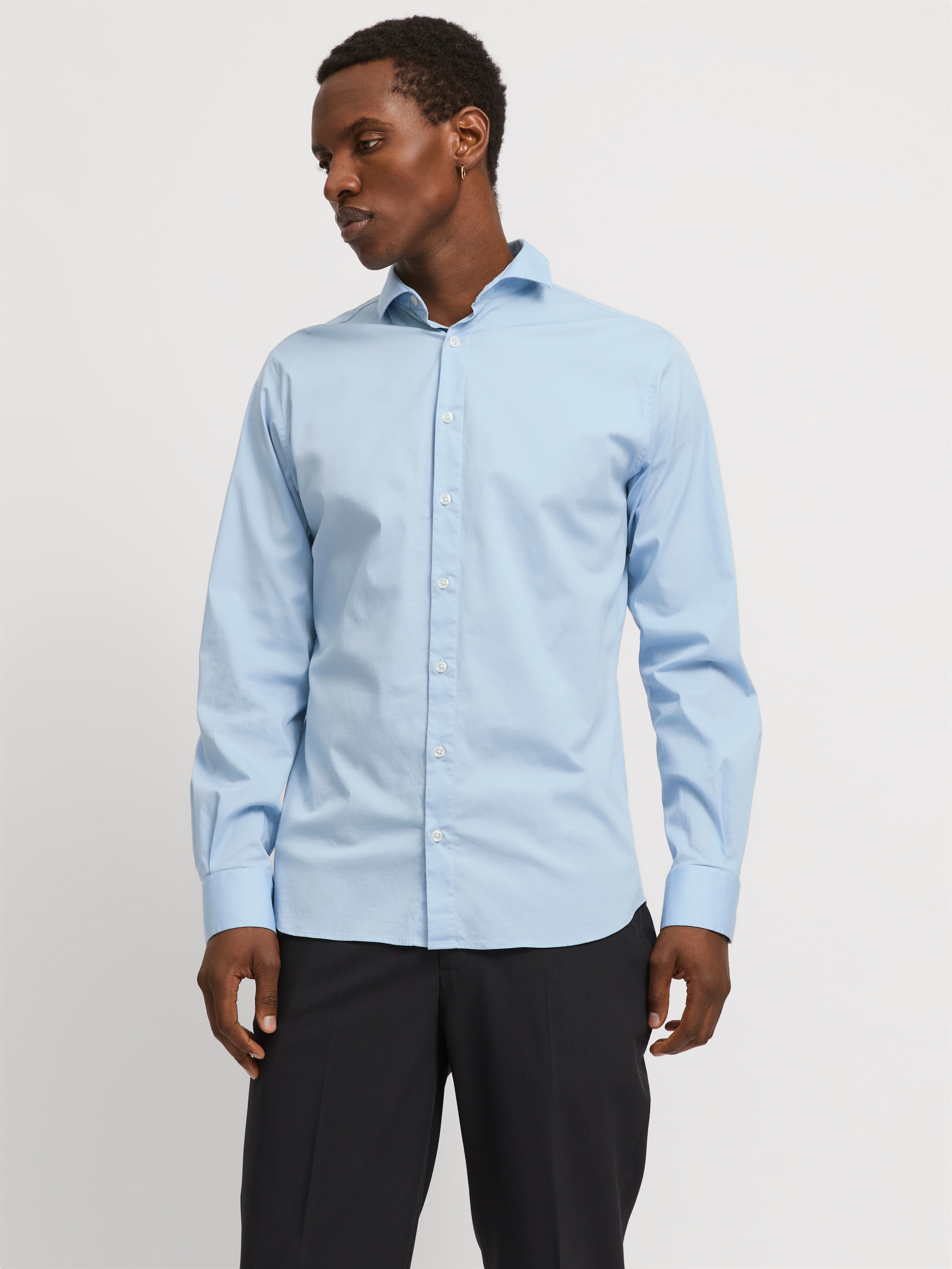 Jack & Jones Langarmhemd »JPRBLAJAXON STRETCH SHIRT L/S NOOS«, mit Hemdkragen