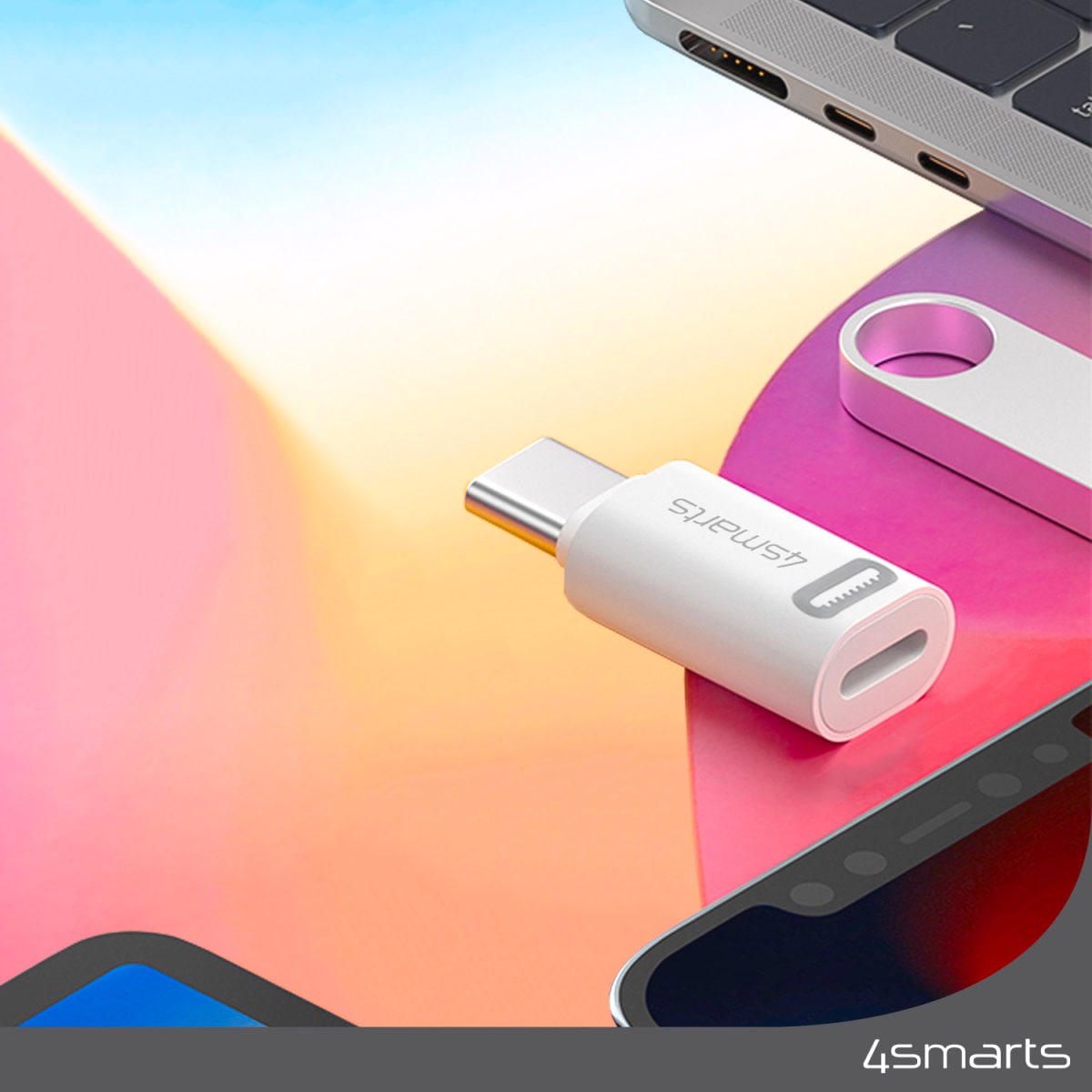 4smarts USB-Adapter »Adapter Lightning auf USB-C PD 27W«, USB-C zu Lightning