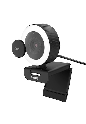 Webcam »Webcam mit Mikrofon, QHD, Licht (PC-Kamera USB, 2560p, Fernbedienung)«, QHD