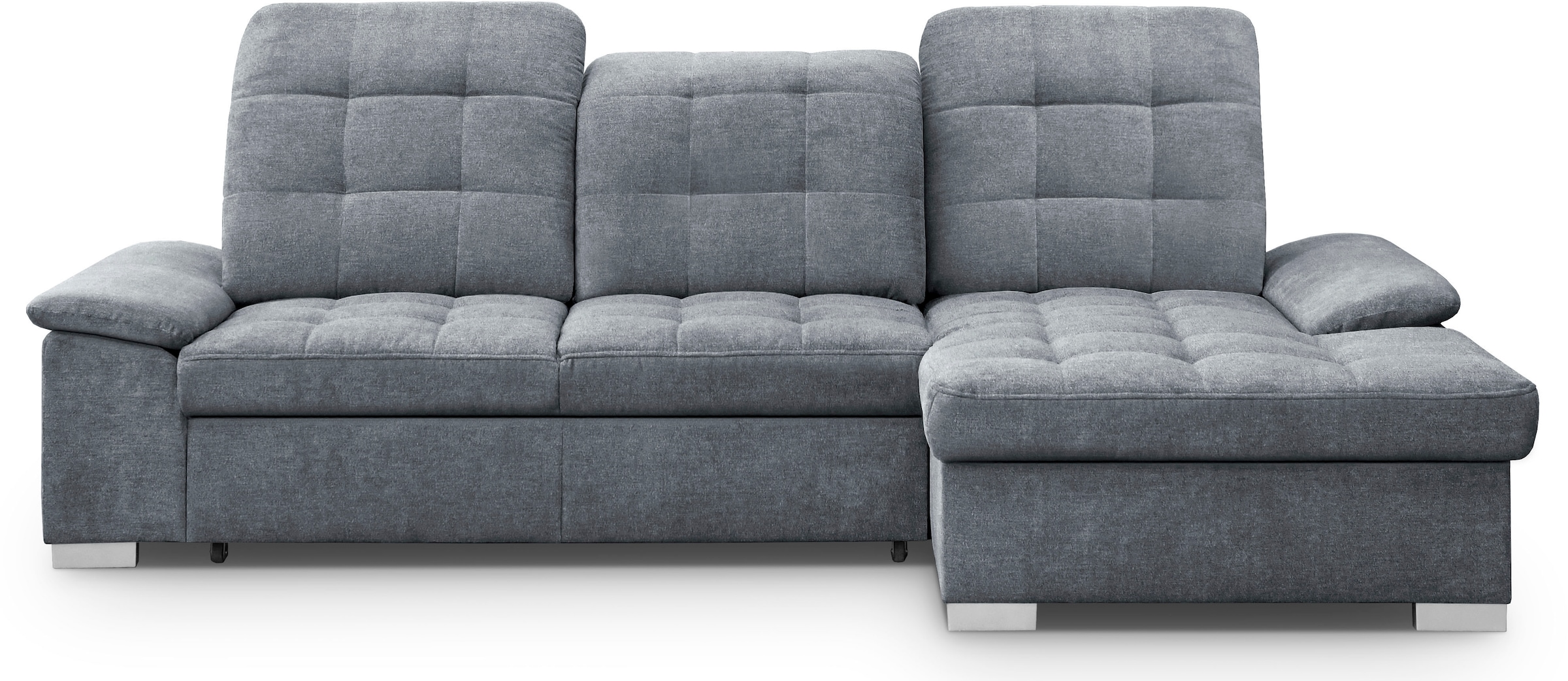 WERK2 Ecksofa Carmen, Sofa, Eckcouch mit Schlaffunktion, Bettkasten und Sitztiefenverstellung