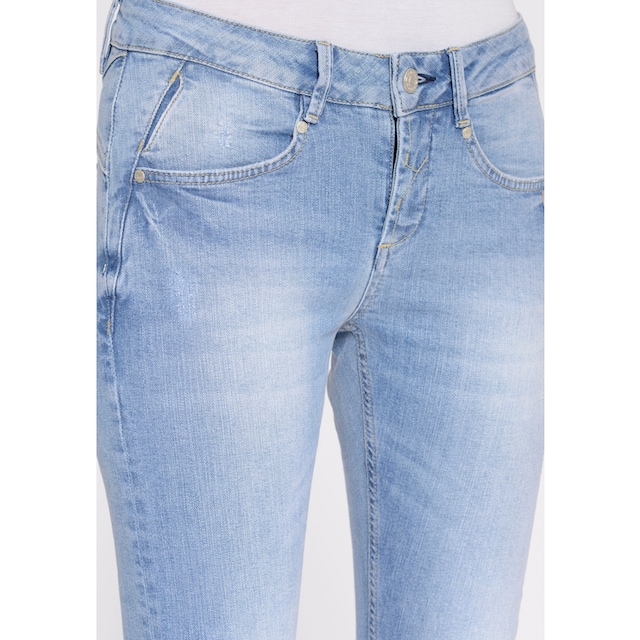 GANG Skinny-fit-Jeans »94NELE X-CROPPED«, mit seitlichen Dreieckseinsätzen  für eine tolle Silhouette bei ♕