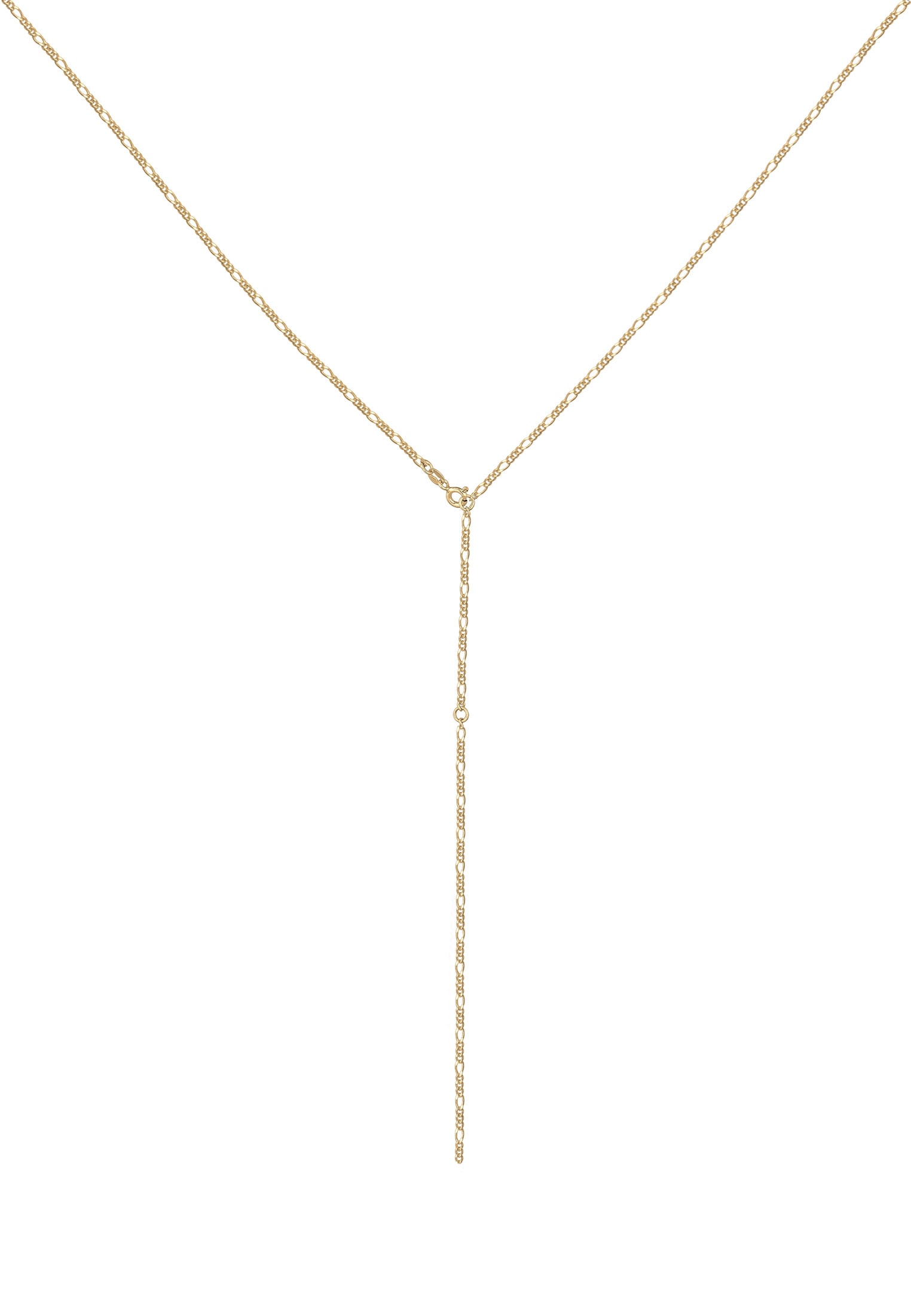 Elli Y-Kette »Halskette Y-Kette Figaro Basic Trend Verstellbar 925 Silber«