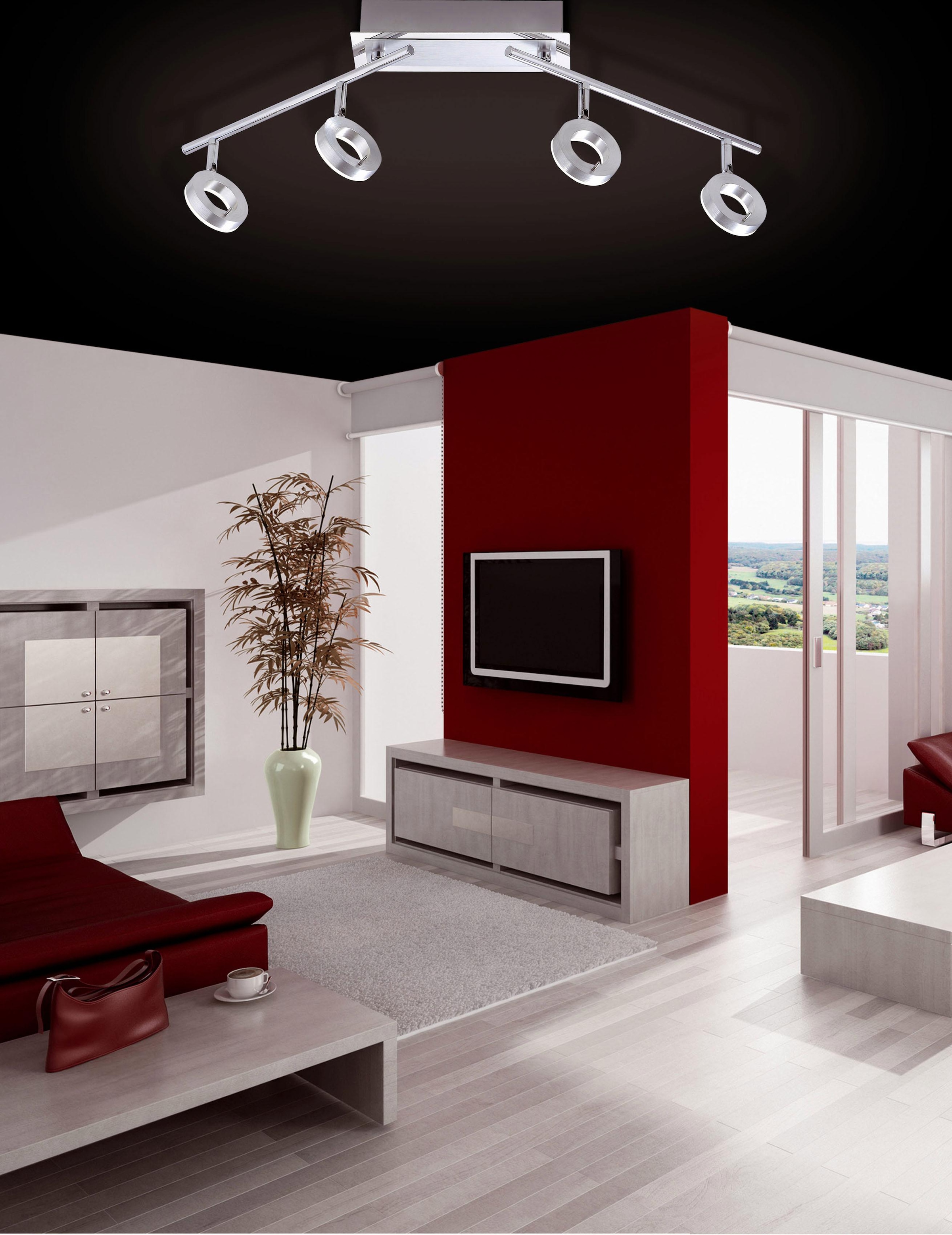 Paul Neuhaus Deckenleuchte »SILEDA« LED-Board 1 Stk. Warmweiß inkl. festverbaute LED, IP44, Spotköpfe verstellbar