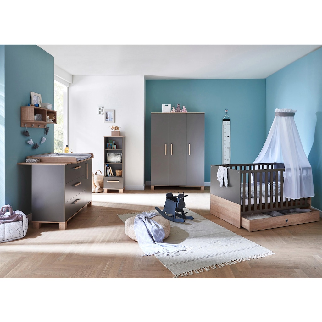 arthur berndt Babyzimmer-Komplettset »Cloe«, (Set, 3 St., Kinderbett, Schrank, Wickelkommode)