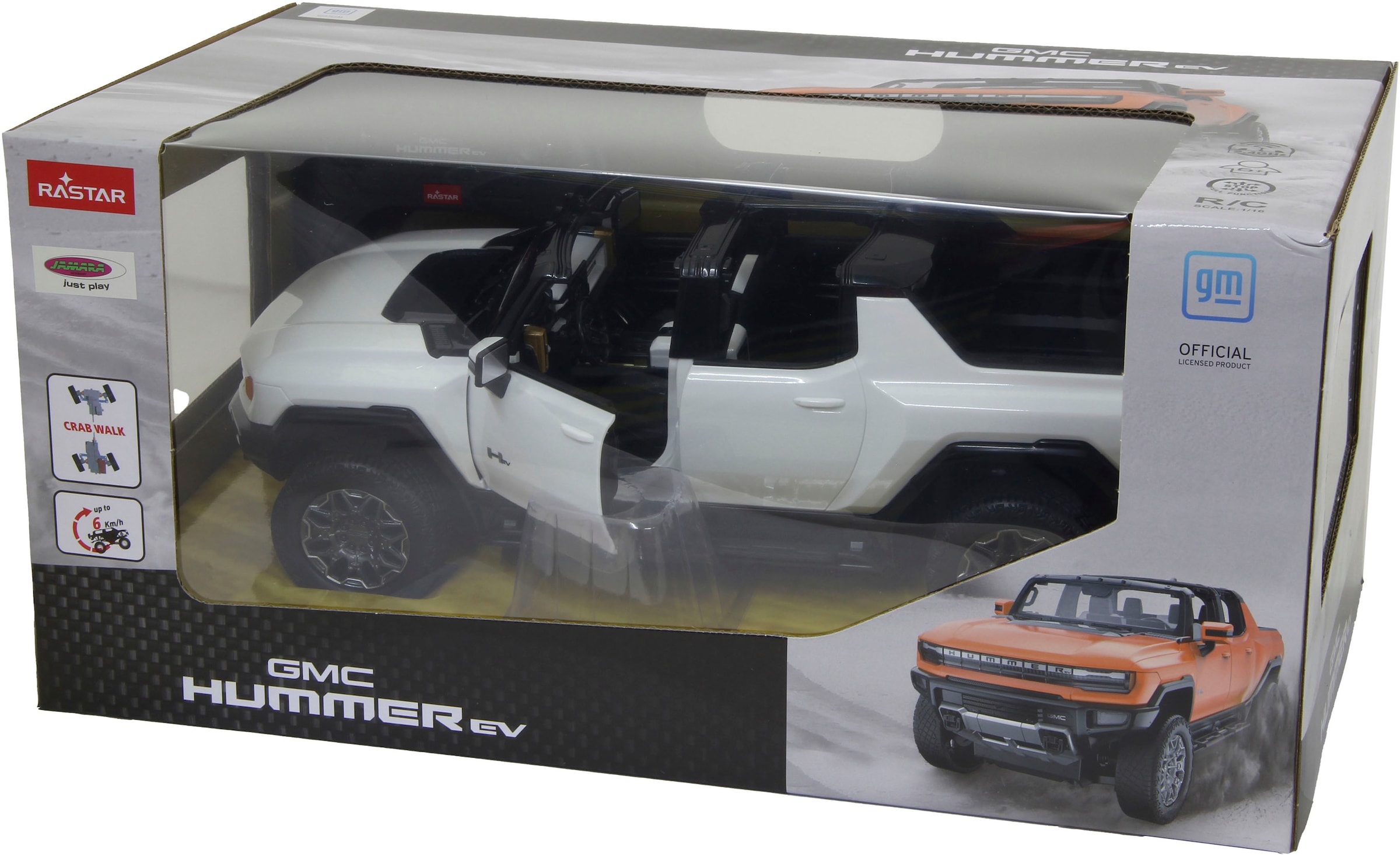 Jamara RC-Auto »Deluxe Cars, Hummer EV 1:16, weiß - 2,4 GHz«, mit LED-Lichtern