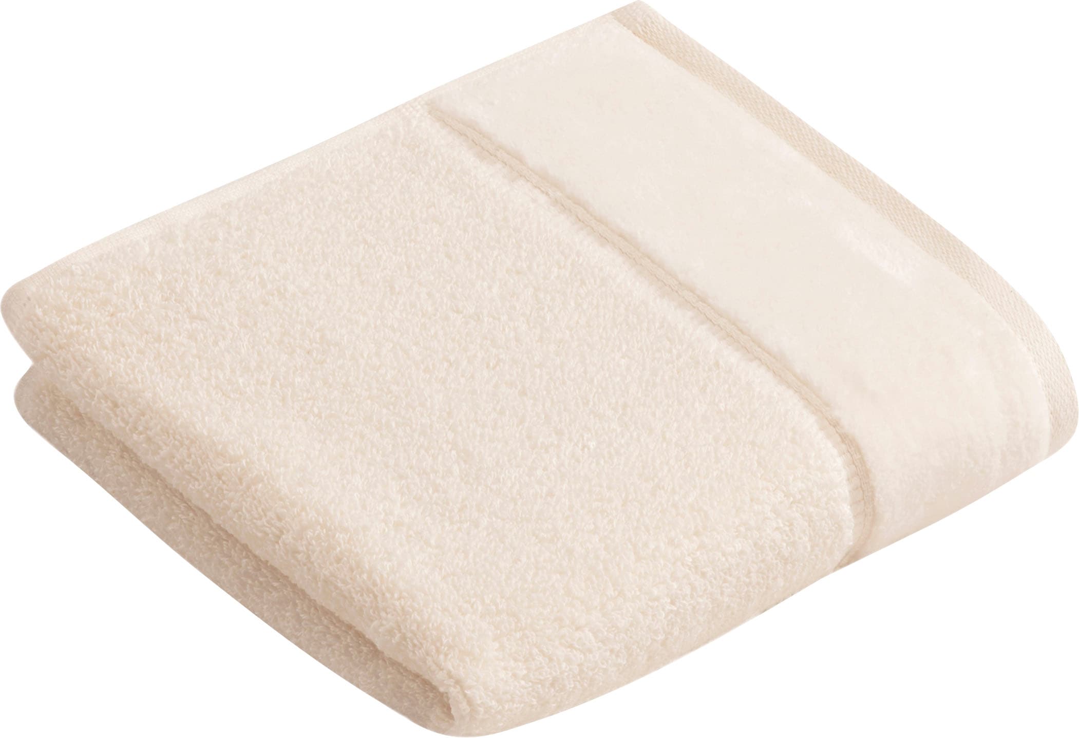 Vossen Gästehandtücher »Pure«, (3 St., 3er Set Gästehandtücher 40 x 60 cm), im Set, Baumwolle & VEGAN, mit eleganter Veloursbordüre