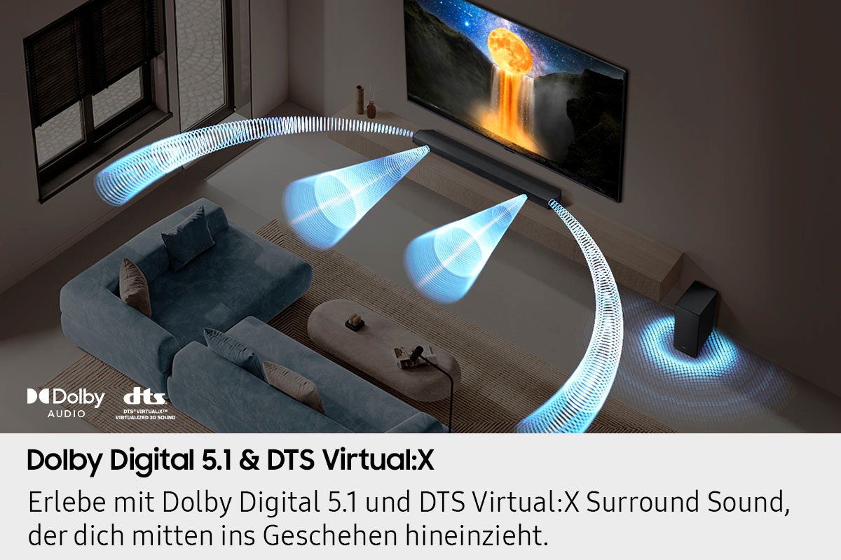 Samsung Soundbar »HW-B760GF Soundbar«, 5.1-Kanal Sound System, Dolby 5.1 Kanal, DTS Virtual:X, Adaptive Sound