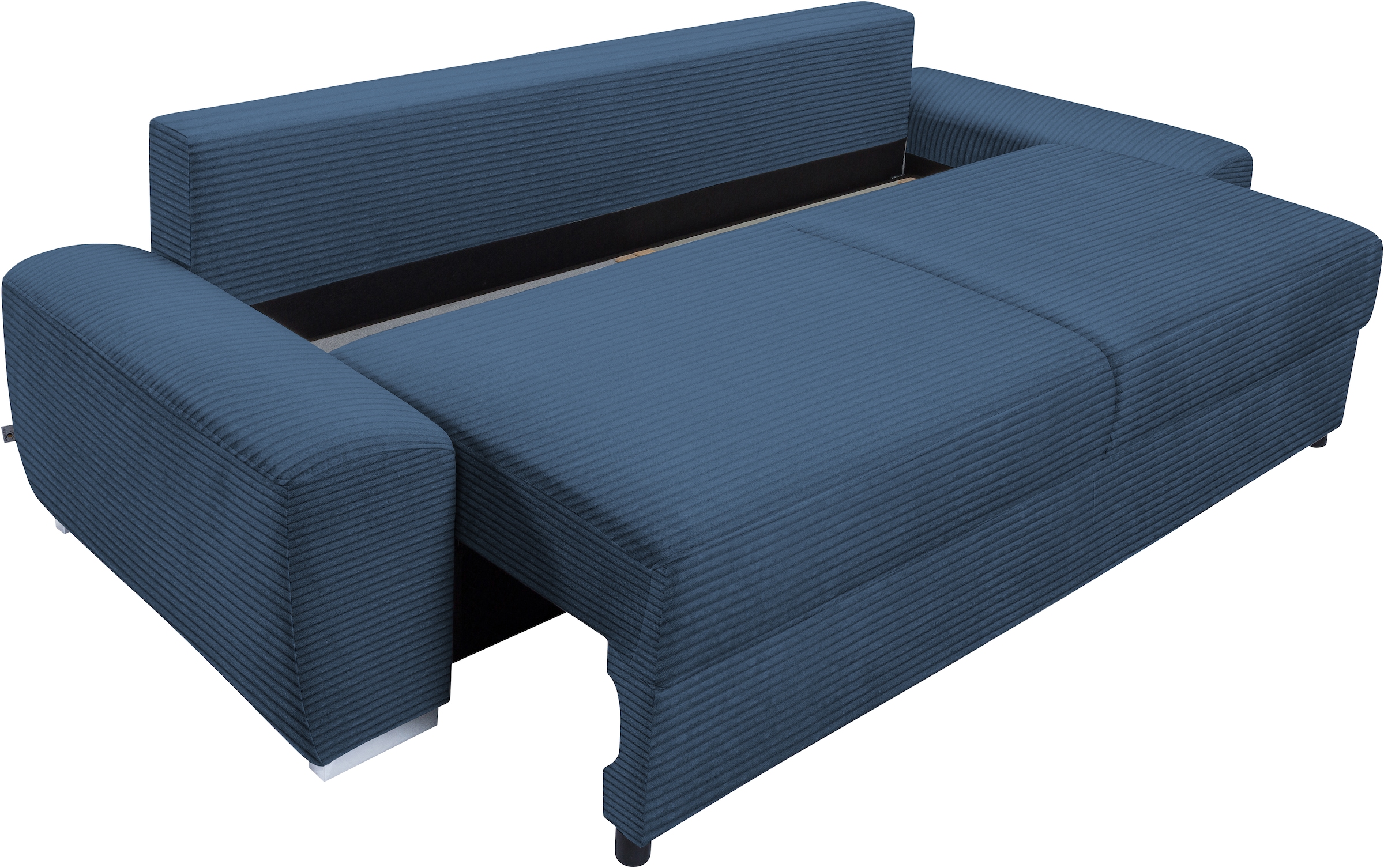 exxpo - sofa fashion 3-Sitzer »SOLSBURY, bequem und komfortabel, Sofa, Schlafsofa«, inkl. Federkern-Polsterung, Bettfunktion und Stauraum, in Cord