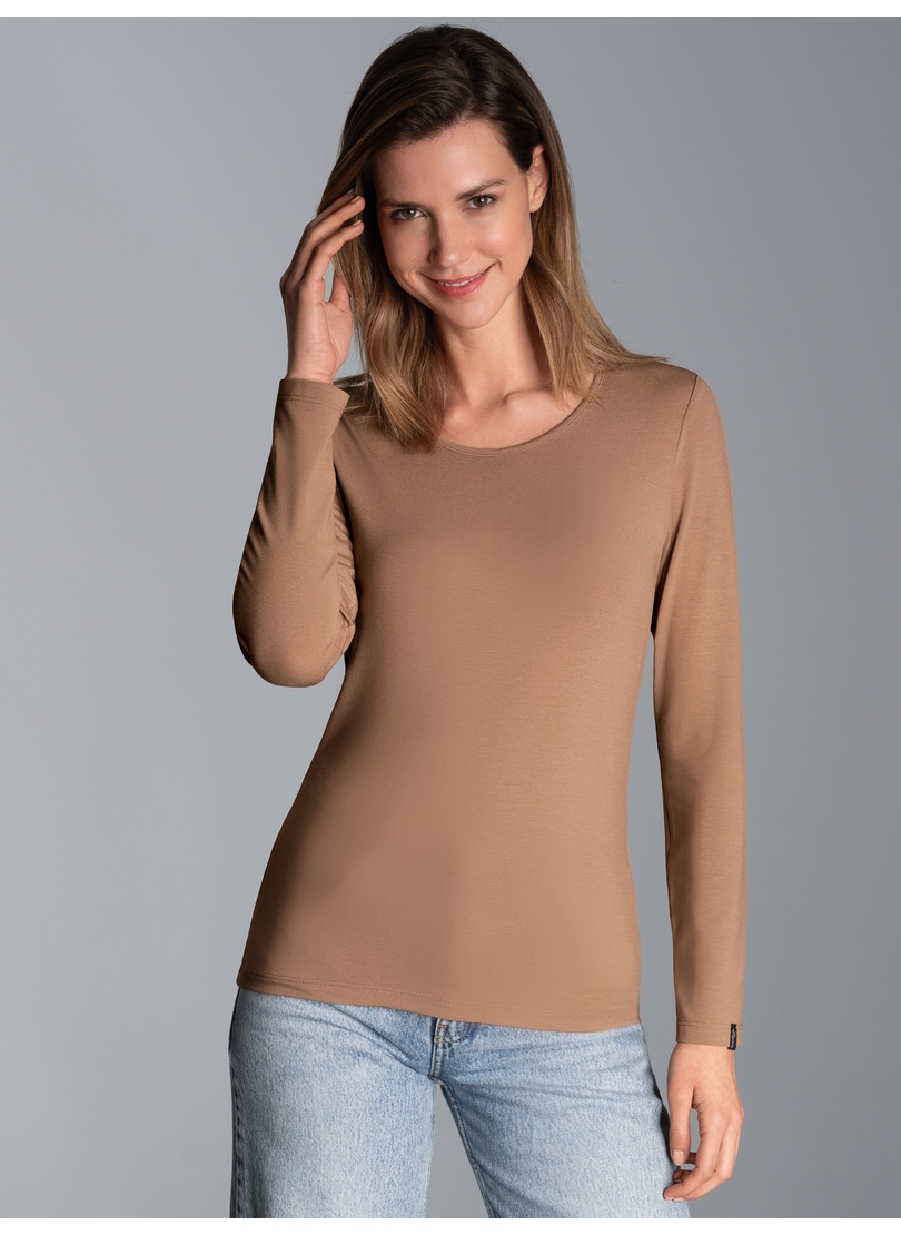 Trigema Longsleeve »TRIGEMA Shirt aus Viskose Langarm«, (1 tlg.)