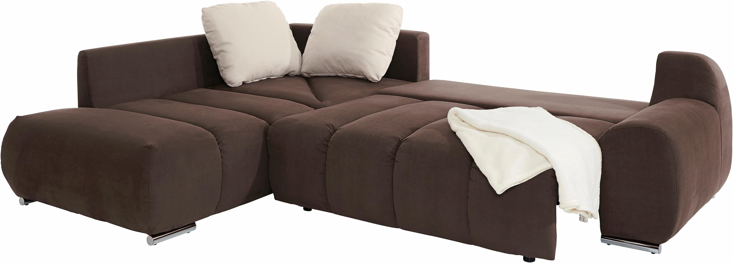 INOSIGN Ecksofa »Bono L-Form«, mit Ottomane, wahlweise mit Bettfunktion