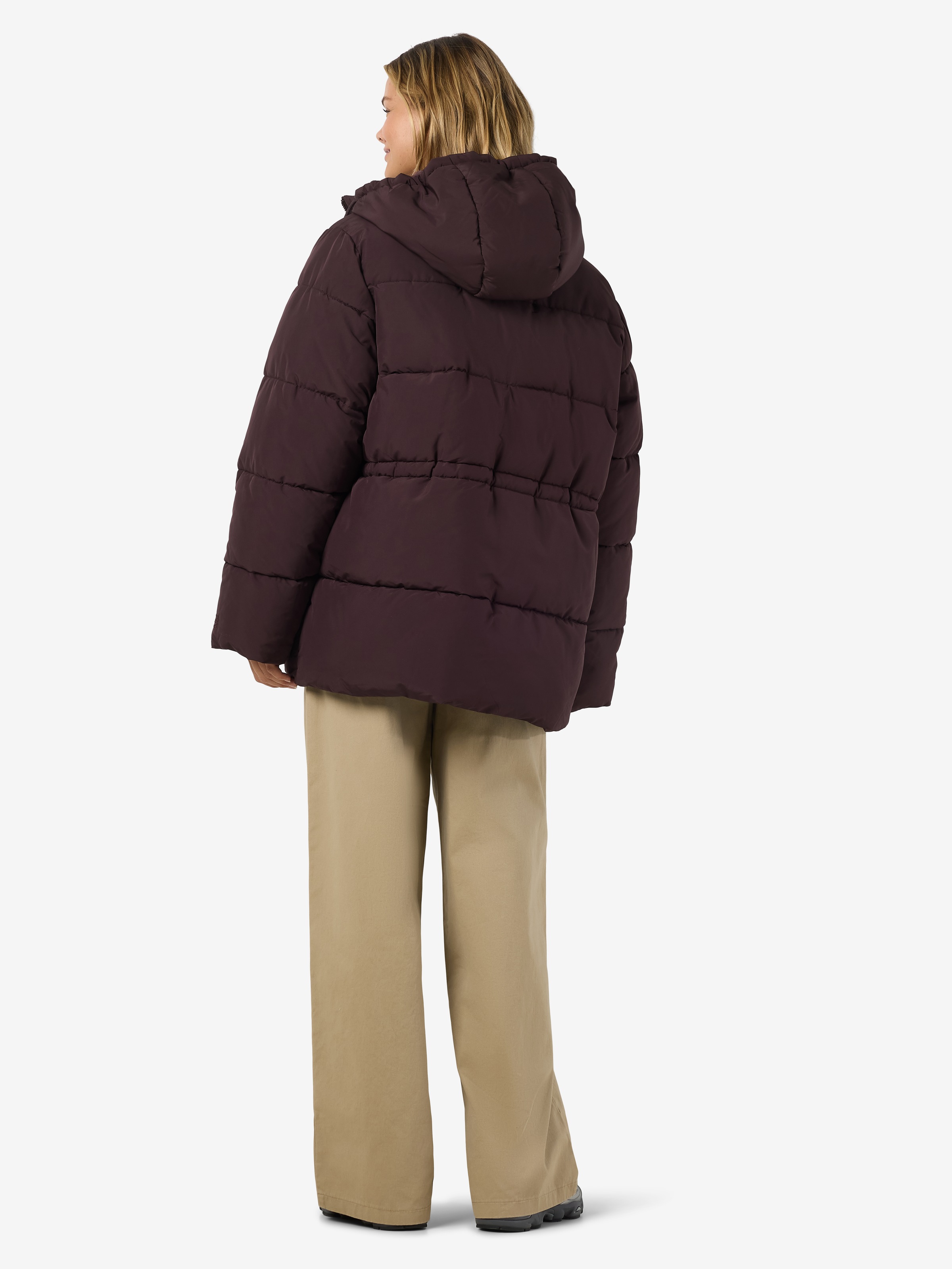 Noisy may Steppjacke »NMROSY WAISTED PUFFER JACKET NOOS« mit Kapuze Kunstfaser