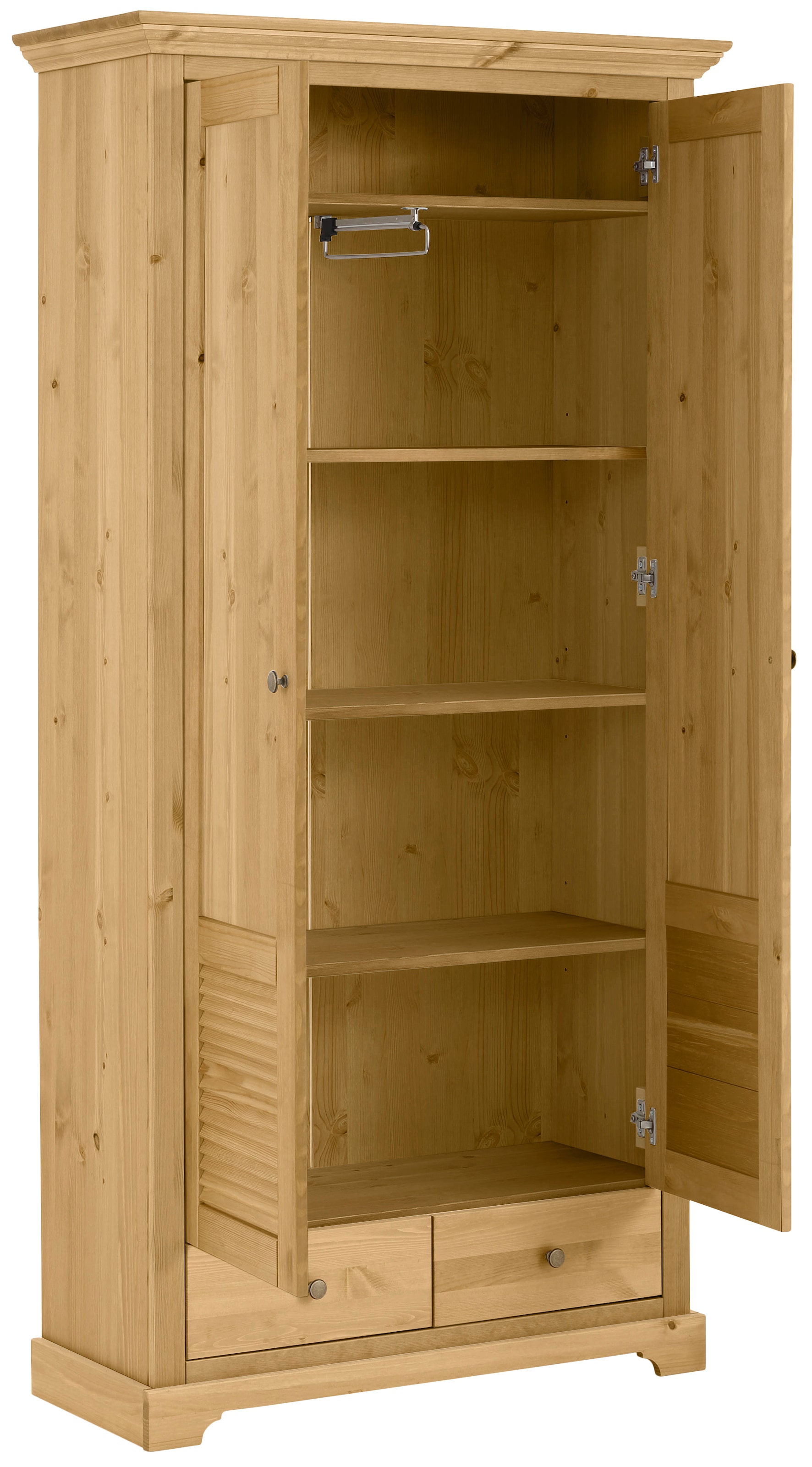 Home affaire Garderobenschrank »Ayanna« Breite 94 cm, 2-türig, aus massiver Kiefer, FSC®