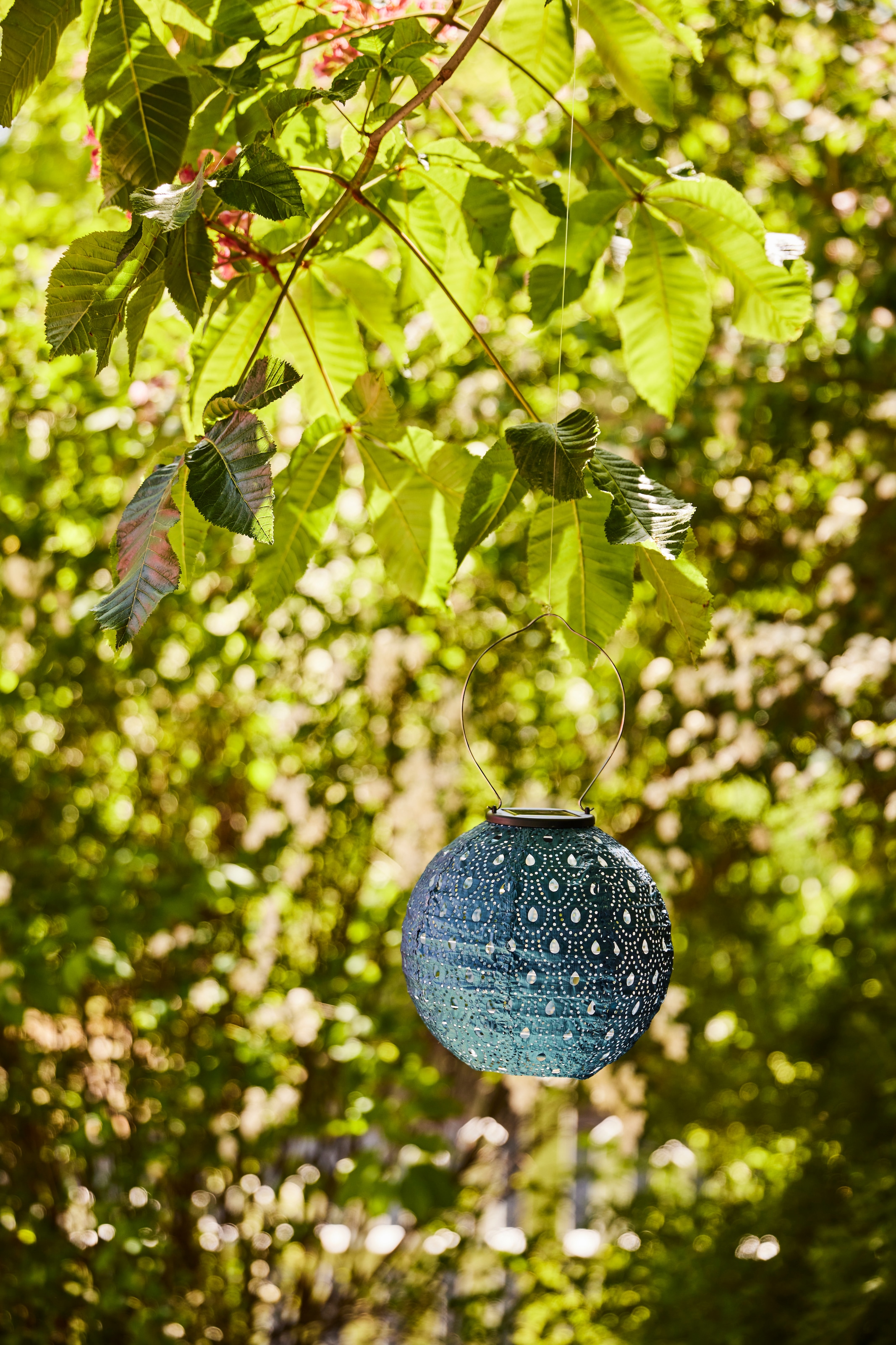 Pauleen LED Solarleuchte »Sunshine Charm Lampion Solar blau Tyvek Vlies«, 1 flammig, Laterne