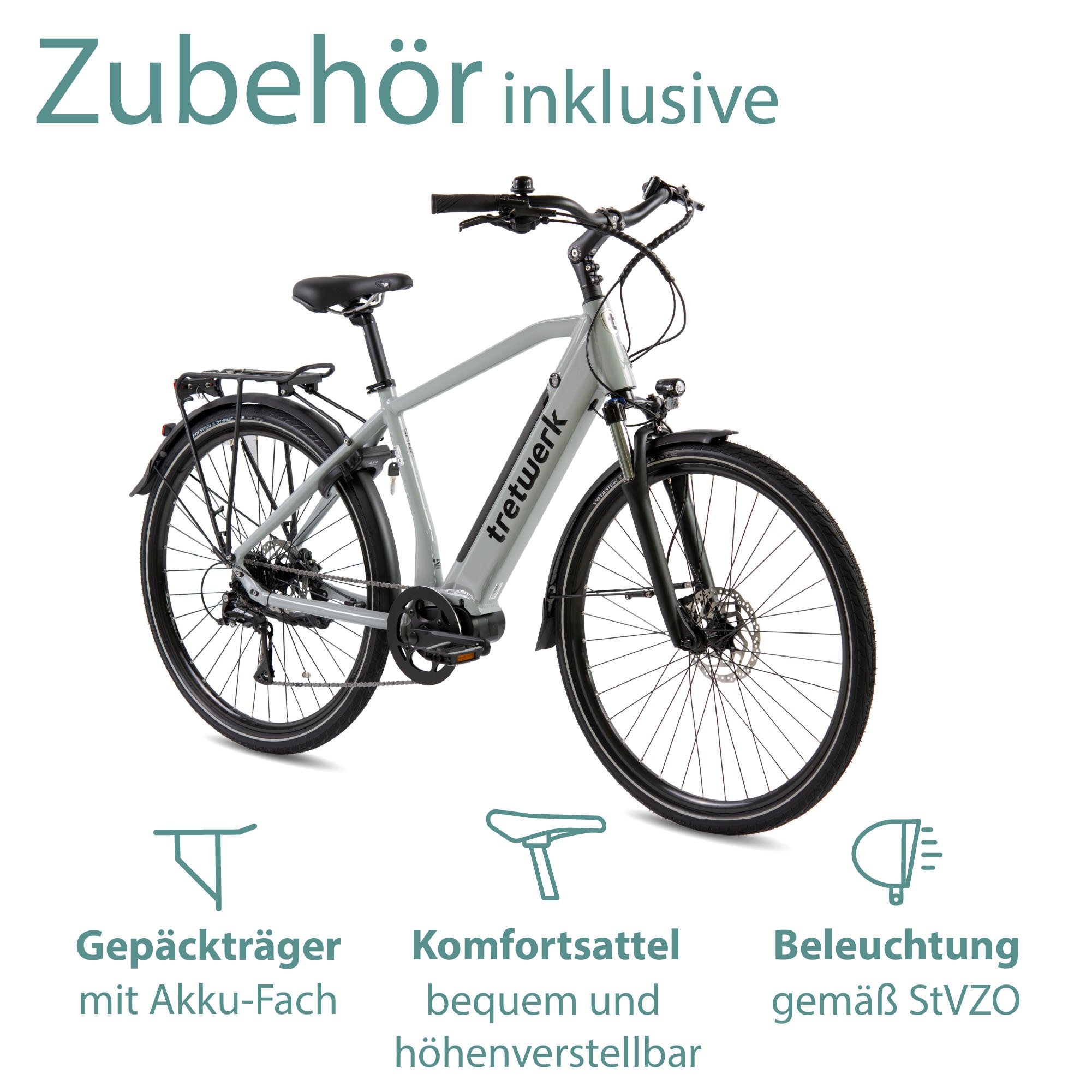 Tretwerk »Sonic« 8 Gang Shimano Acera M3020 SGS Schaltwerk Kettenschaltung Mittelmotor 250 W Pedelec, Elektrofahrrad für Damen u. Herren