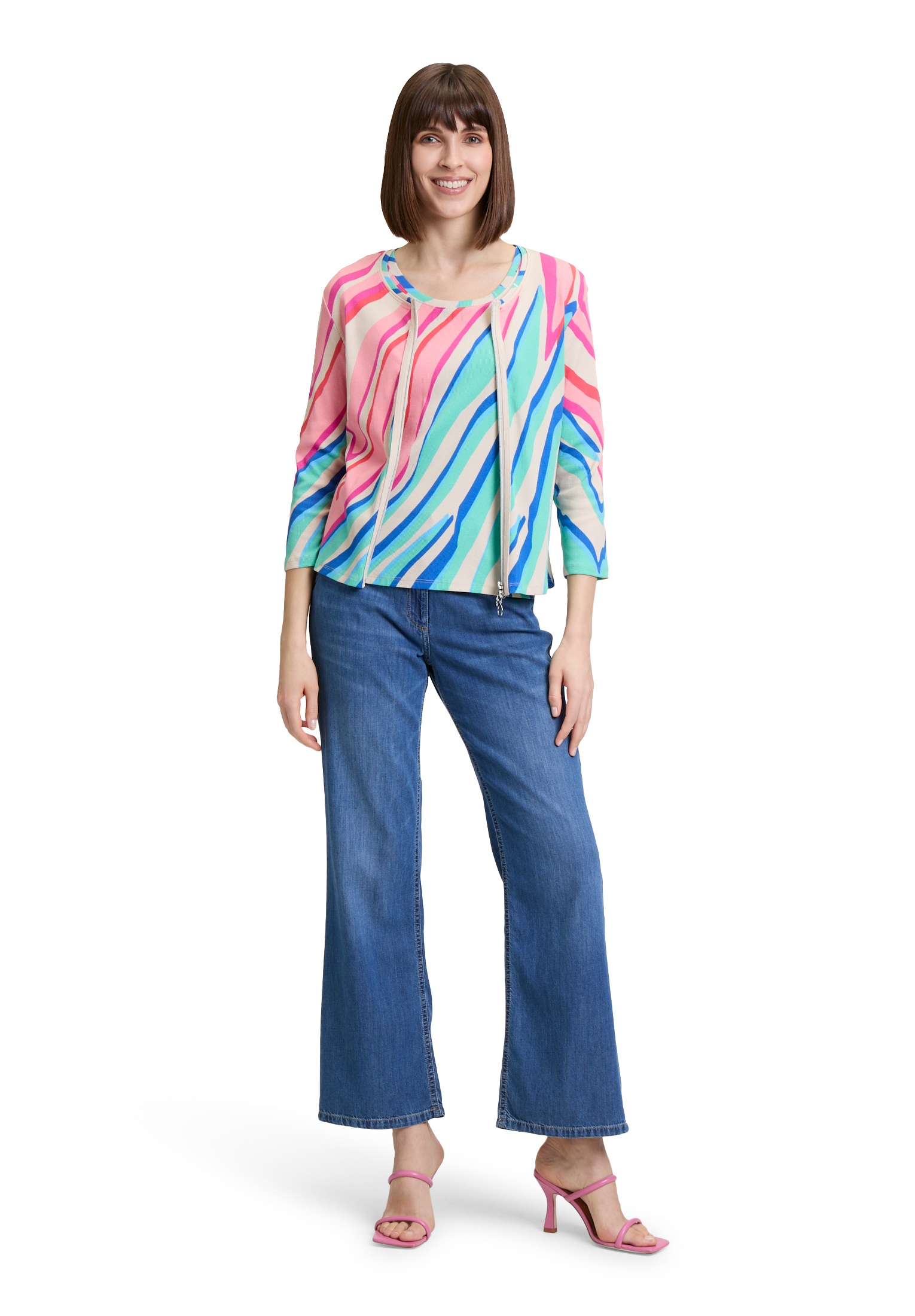 Betty Barclay 3/4-Arm-Shirt »Shirtjacke mit Rippenstruktur«