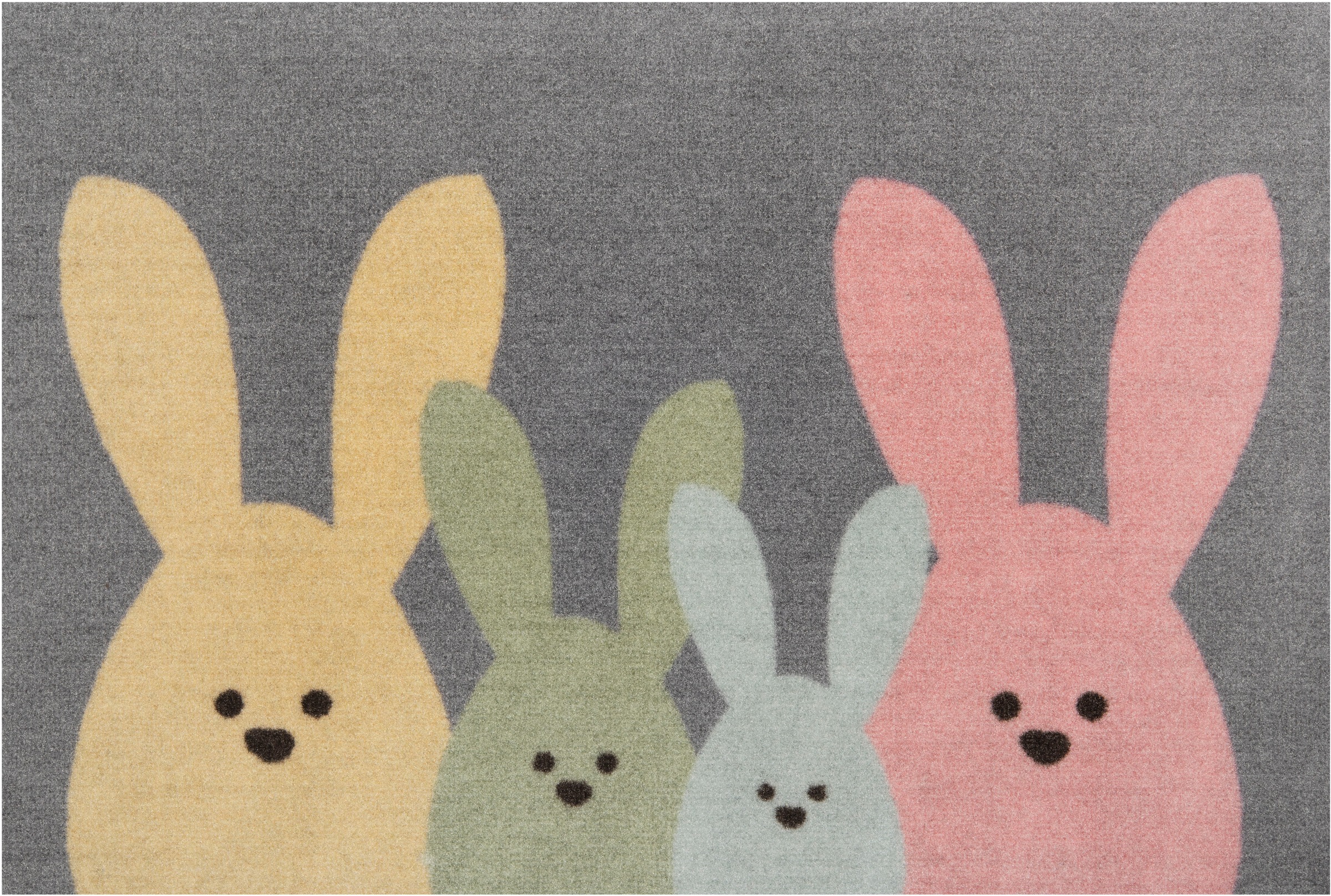 HANSE Home Fußmatte »Bunny Family«, rechteckig, 7 mm Höhe, Waschbar, Hasen, Tiermotiv,... kaufen