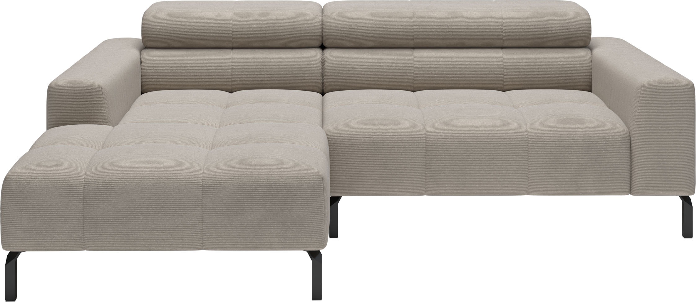 Home affaire Ecksofa »Ecksofa Claya, L-Form, Kopfteilverstellung, Breite 223 cm« Moderne Steppung, weicher Polsteraufbau & saugroboterfreundliche Höhe