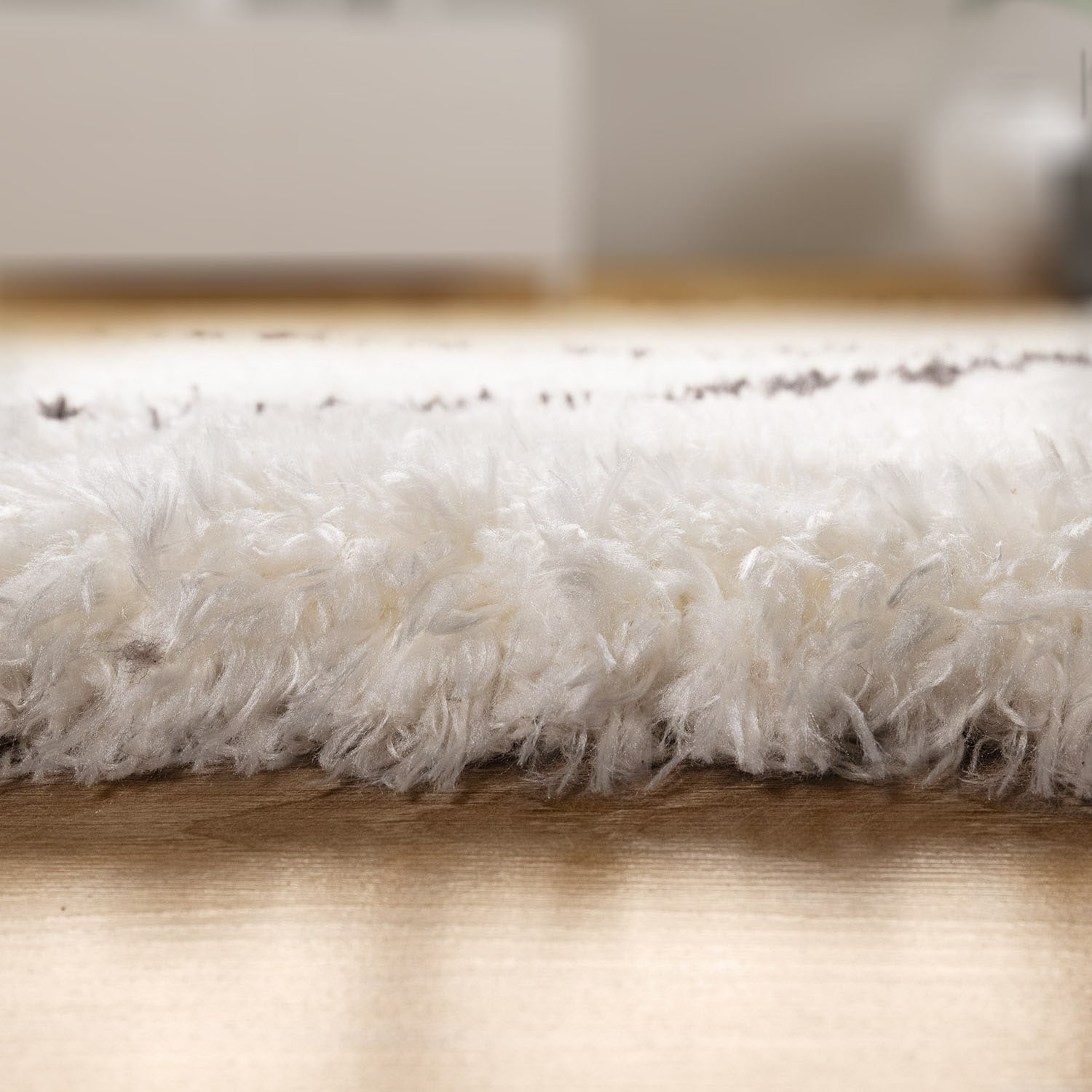Paco Home Hochflor-Teppich »Maghreb 79«, rechteckig, 44 mm Höhe, Rauten Muster, Scandi Design, weich und flauschig