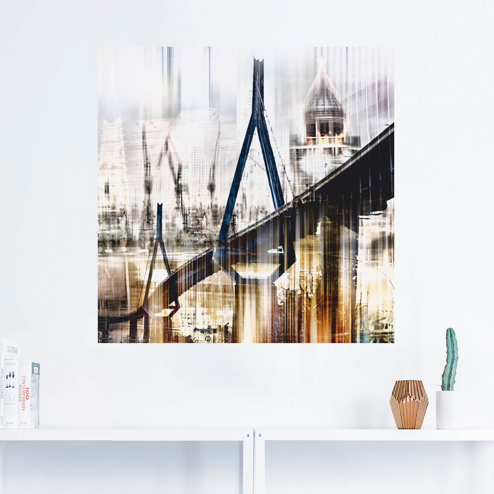 Artland Wandbild »Hamburg Skyline Collage III«, Deutschland, (1 St.), als Leinwandbild, Wandaufkleber in verschied. Größen