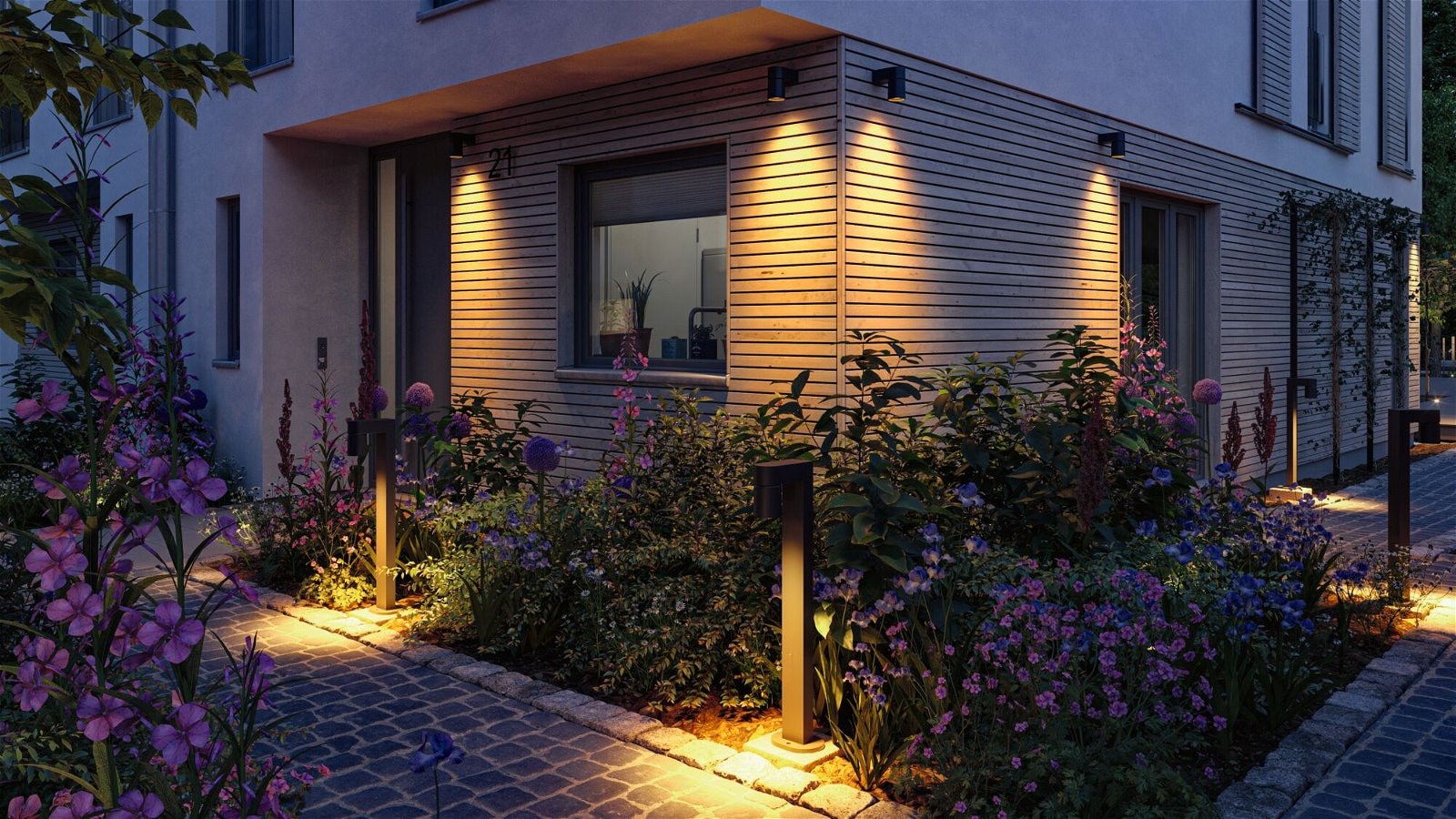 Paulmann LED Pollerleuchte »Kimu IP44 822mm 2200K 7,8W 500lm 230V 70° Anthrazit Aluminium«, 1 flammig, insektenfreundlich
