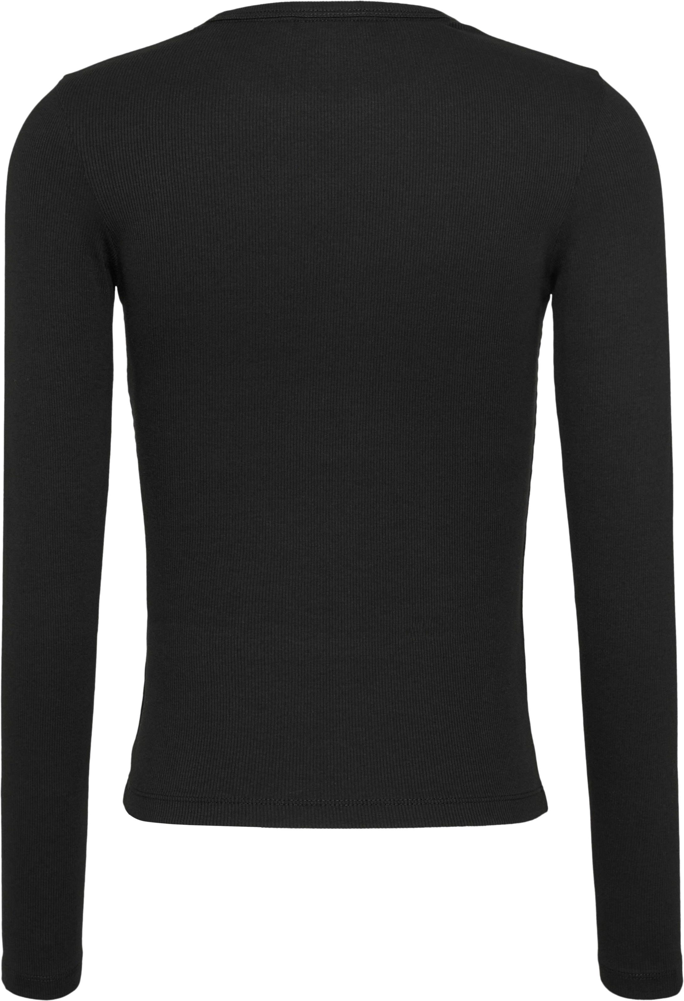 Tommy Jeans Langarmshirt »TJW SLIM ESSENTIAL RIB LS«, mit Logostickerei