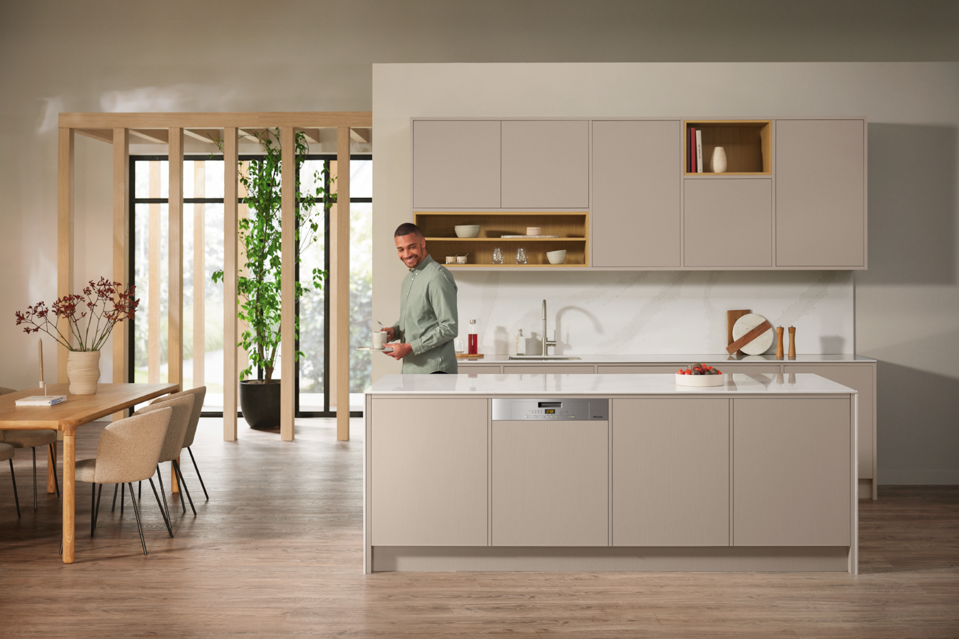 Miele teilintegrierbarer Geschirrspüler »G 5611 i Active Edelstahl CleanSteel«, 13 Maßgedecke