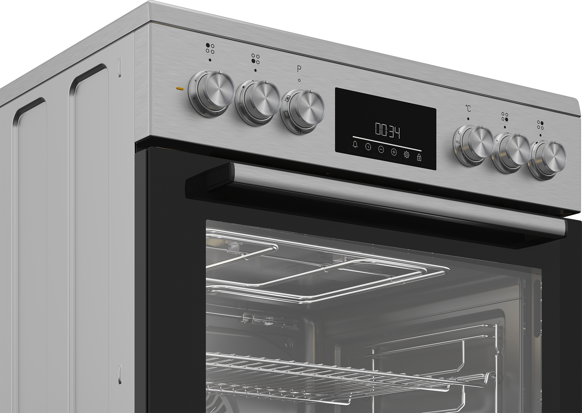 BEKO Elektro-Standherd »FBM67320XS« mit Teleskopauszug nachrüstbar SteamShine® – Die Dampfreinigung des Backofens