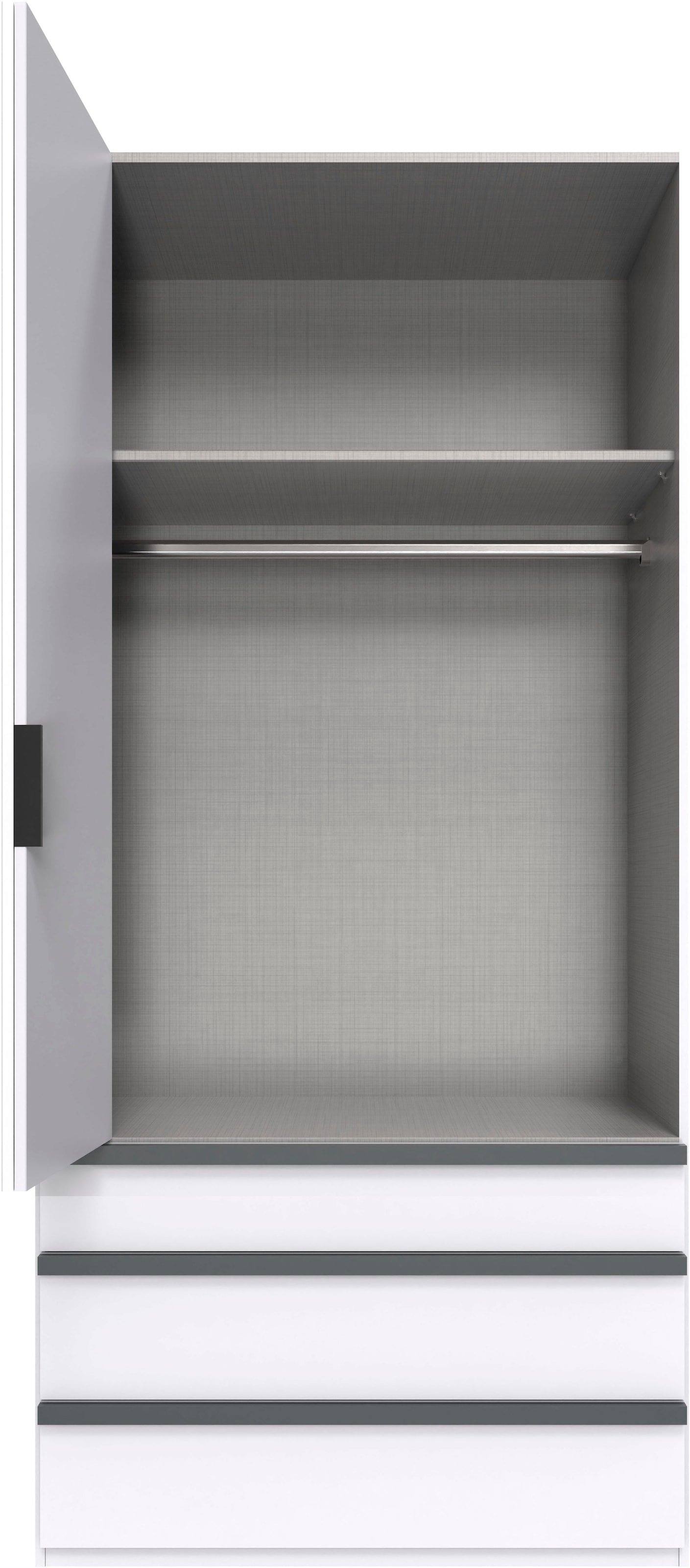 Wimex Falttürenschrank »Oxford by fresh to go, in 3 Breiten und 2 Höhen, Made in Germany« mit Schubladen, wahlweise mit oder ohne Spiegel,  mit hochwertigen Falttüren für den perfekten Überblick