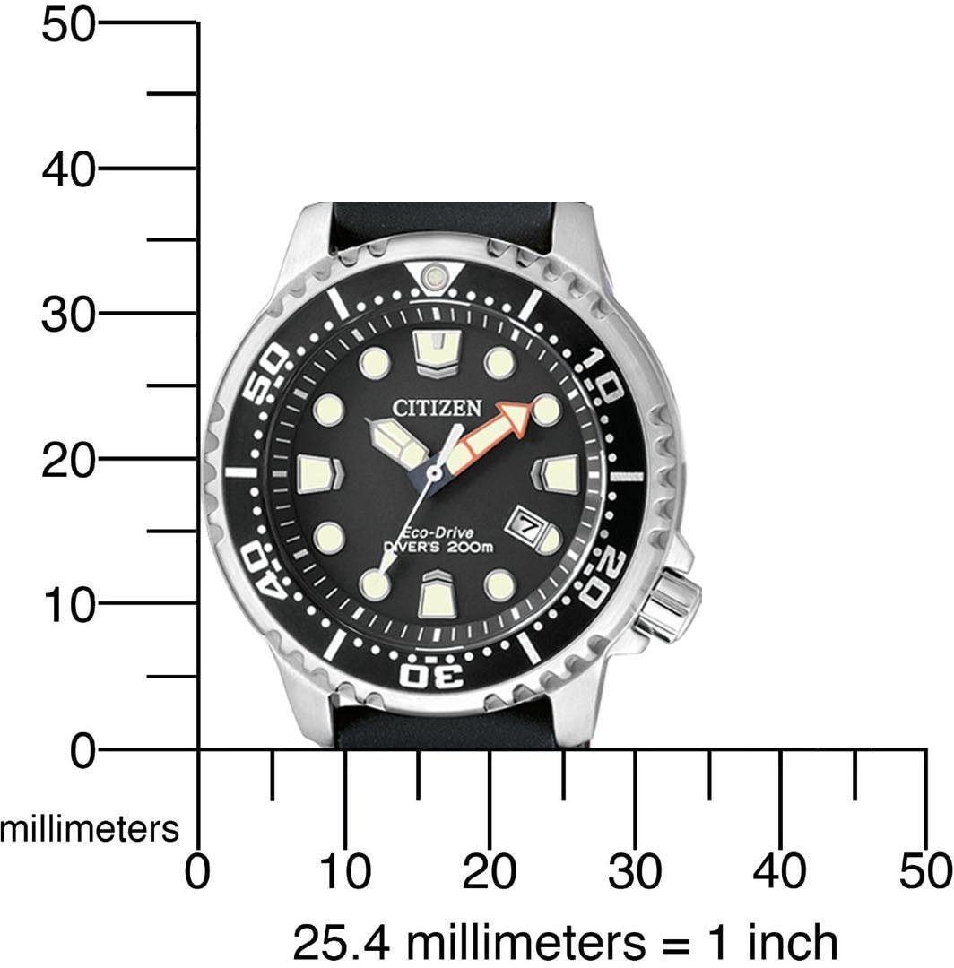 Citizen Taucheruhr »Promaster Marine Eco-Drive Diver 200m, EP6050-17E«, Armbanduhr, Damenuhr, Solar, bis 20 bar wassserdicht, Datum