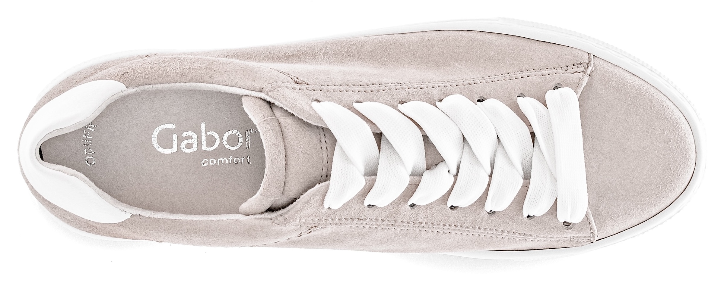 Gabor Plateausneaker »FLORENZ«, Freizeitschuh, Halbschuh, Schnürschuh mit Ziernähten, G-Weite