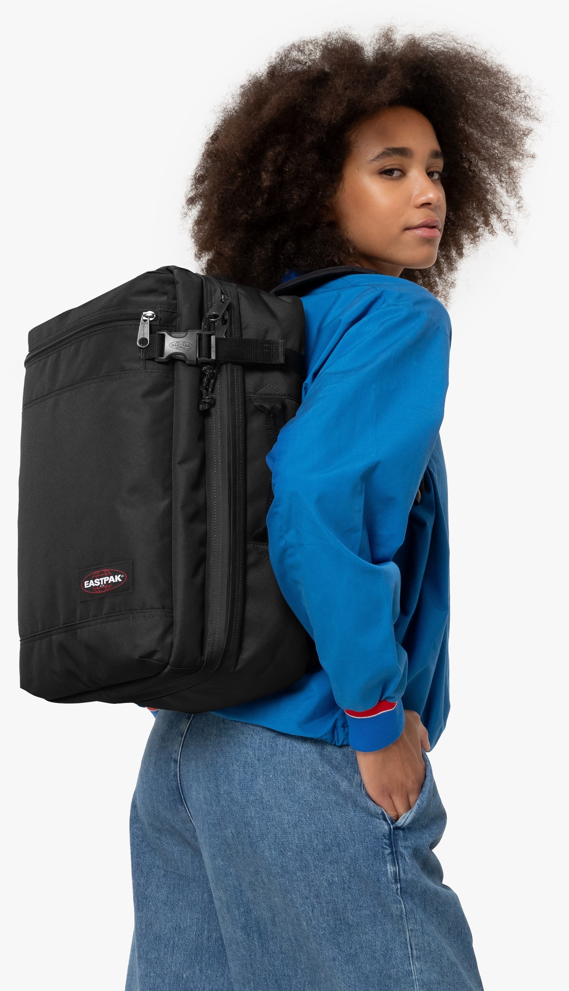 Eastpak Weichgepäck-Trolley »TRANSIT'R PACK Black«, 0 St. Rollen, Reisetasche Sporttasche Reisegepäck Duffle-Tasche