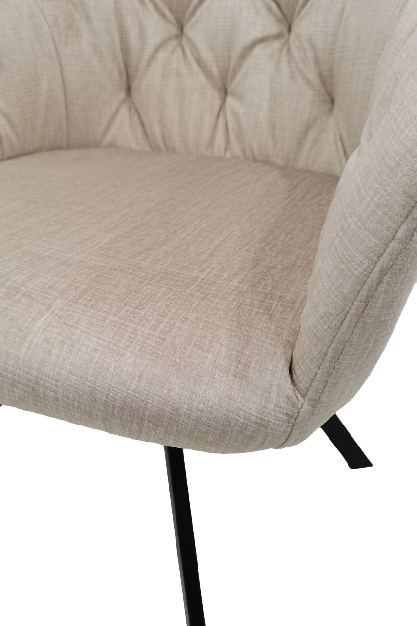 Kayoom Polsterstuhl »Stuhl Georgia 125 2er-Set, gesteppter Rücken, samtweicher Bezug« (Set) 2 Stk.360°-drehbar, elegante Steppung, mit Armlehne,  gesteppter Rücken