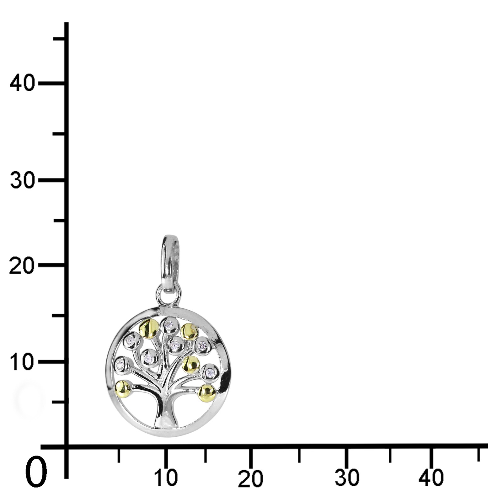 OSTSEE-SCHMUCK Kettenanhänger »- Lebensbaum - Silber 925/000 - Zirkonia«
