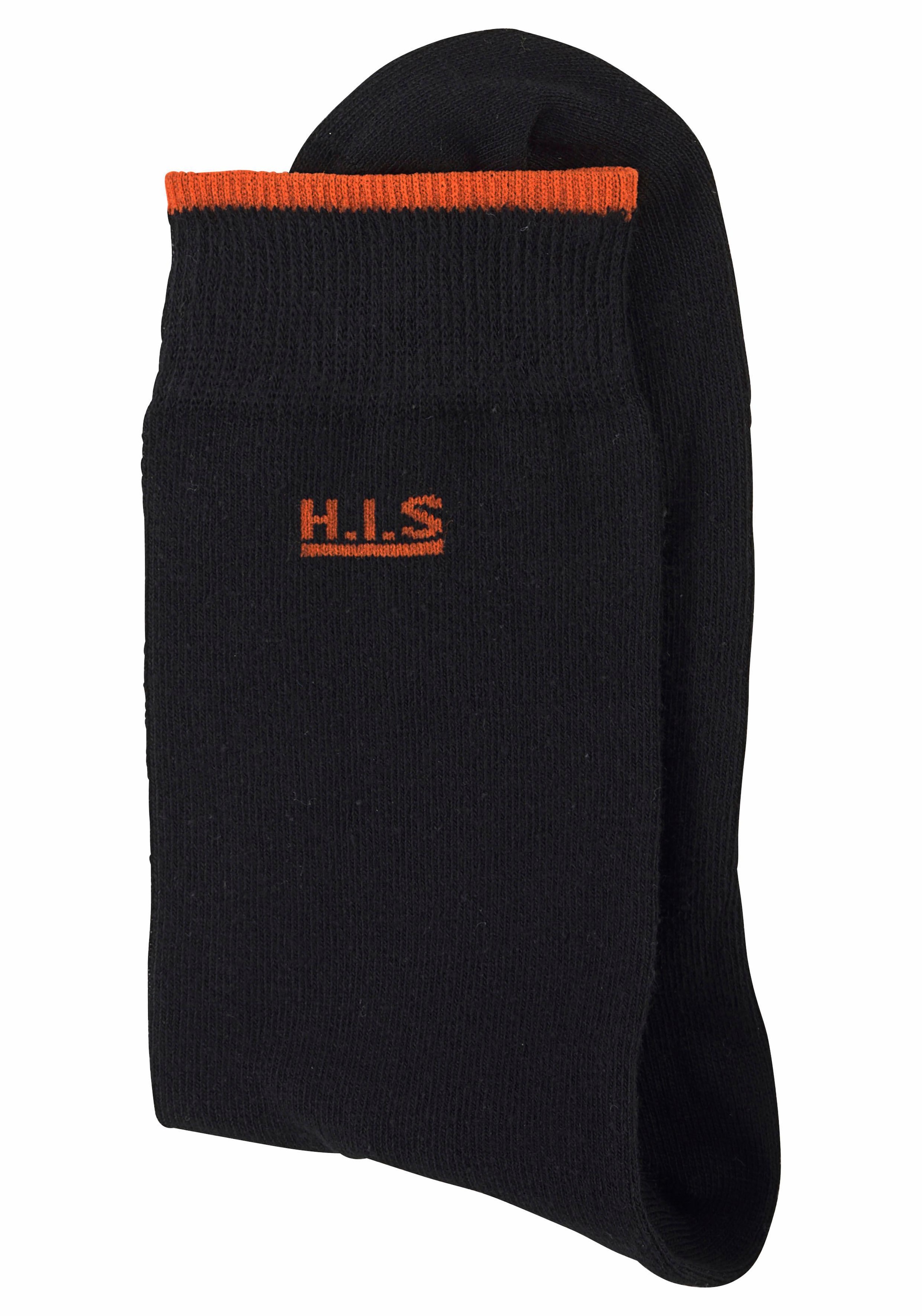 H.I.S Socken, (Packung, 7 Paar), mit farbigen Bündchen