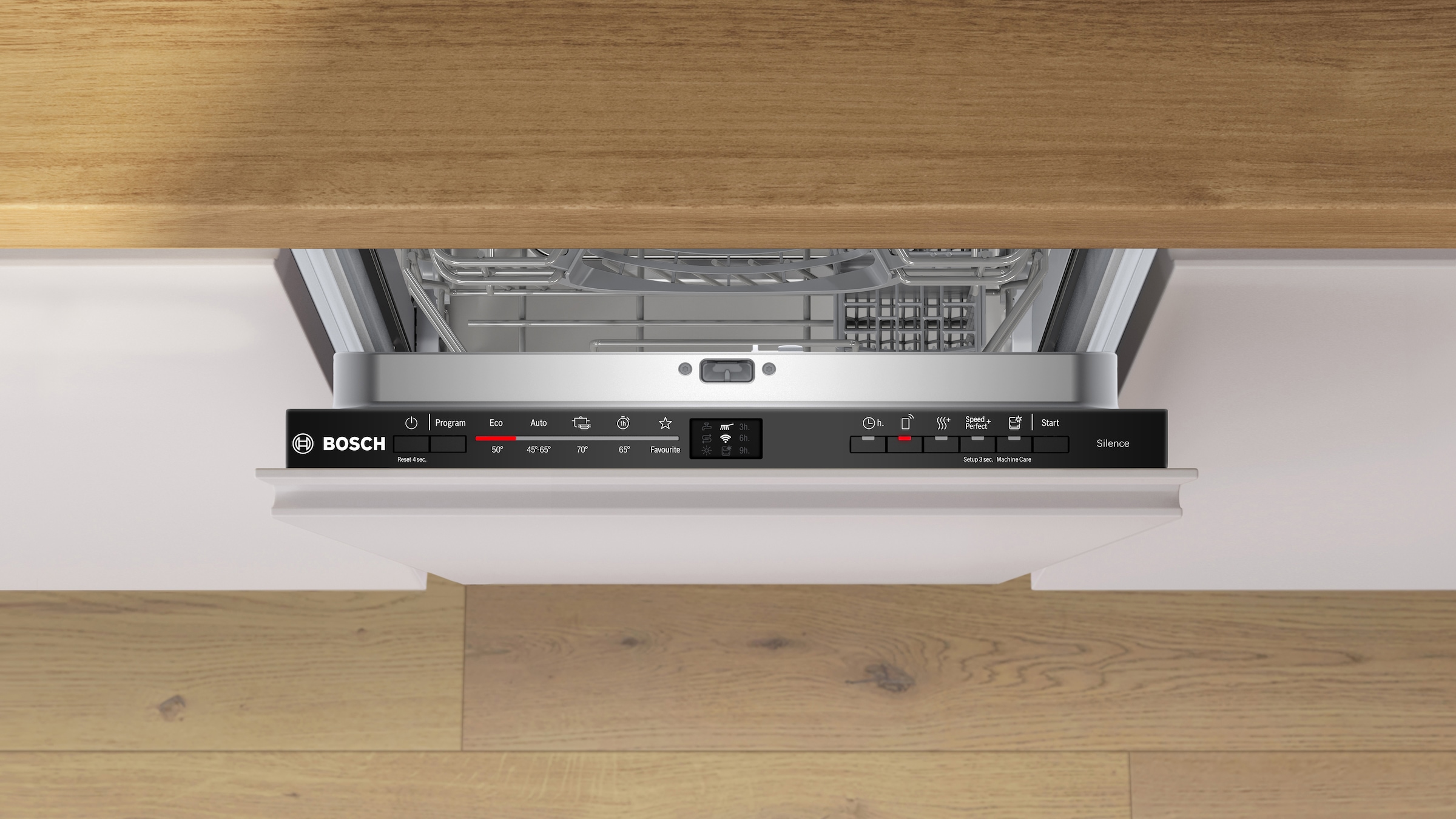 BOSCH vollintegrierbarer Geschirrspüler Serie 2 »SPV2HKX02E« 10 tlg. Maßgedecke Extra Dry für gründliches Trocknen und höhenverstellbarer Oberkorb