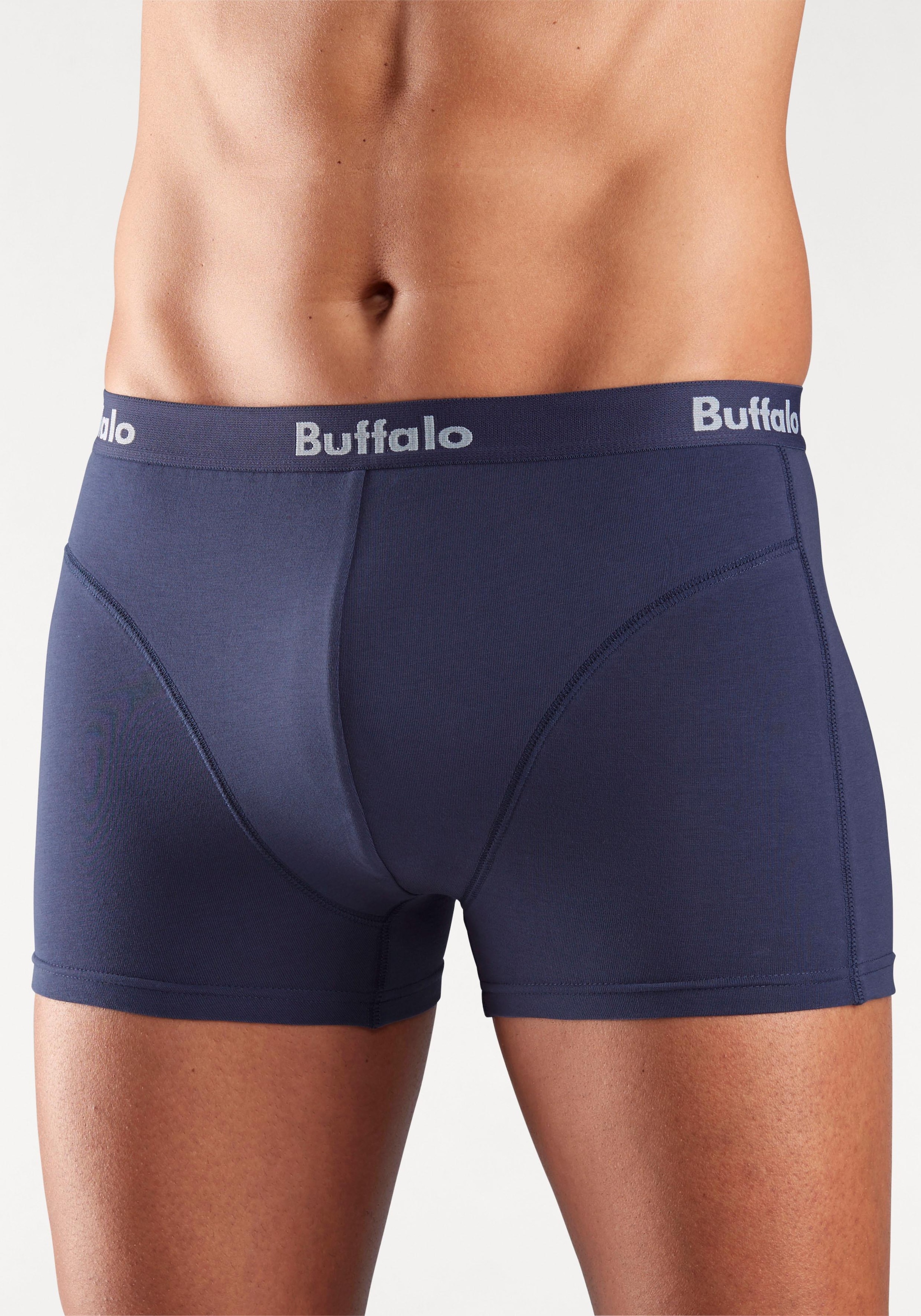 Buffalo Boxer »Boxershorts für Herren«, (Packung, 3 St.), mit Overlock-Nähten vorn