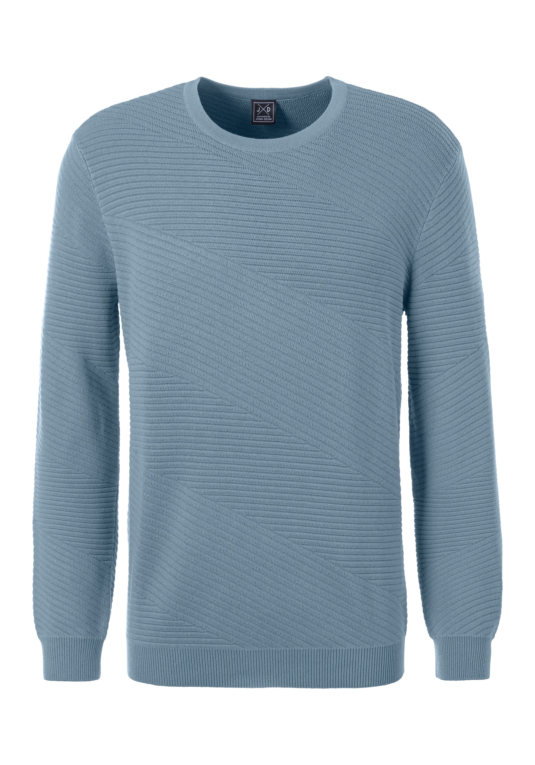 John Devin Strickpullover, Pullover aus weichem Strukturstrick