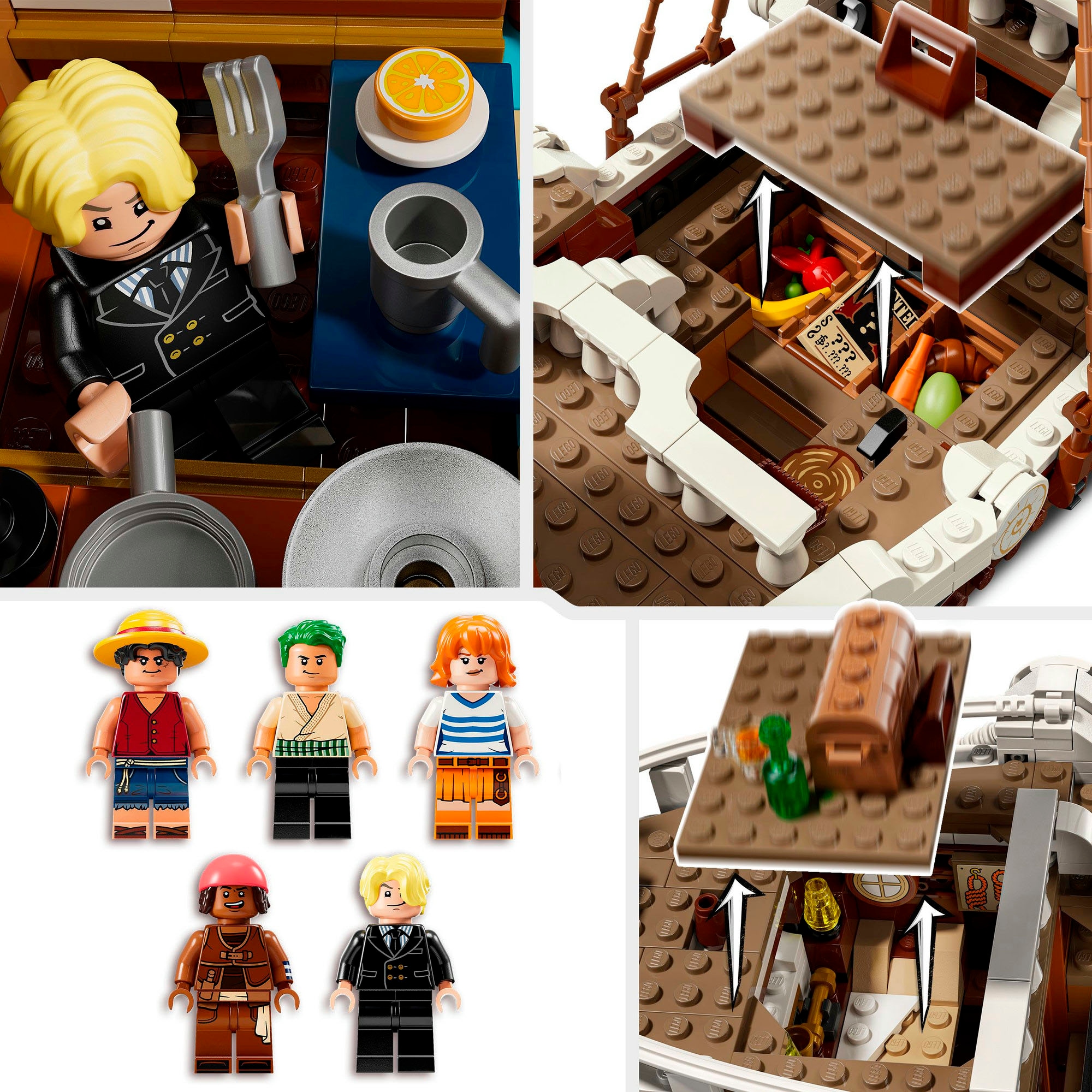 LEGO® Konstruktionsspielsteine »Das Piratenschiff Flying Lamb (75639), LEGO One Piece«, (1376 St.), Made in Europe