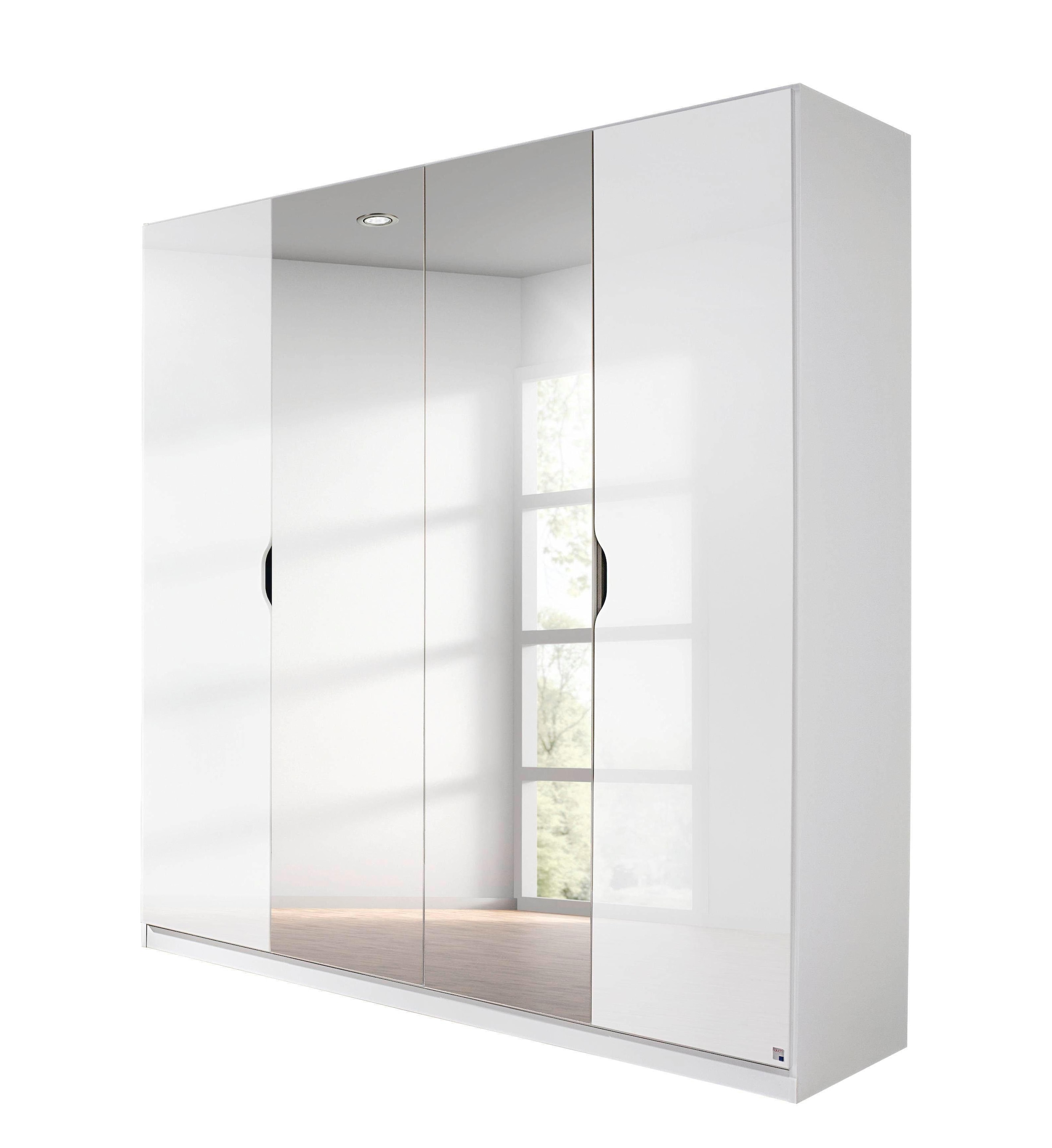 rauch Kleiderschrank »Freiham Drehtürenschrank Schrank Garderobenschrank Breite 91cm«, Schlafzimmerschrank mit Spiegel und Griffmulden BESTSELLER