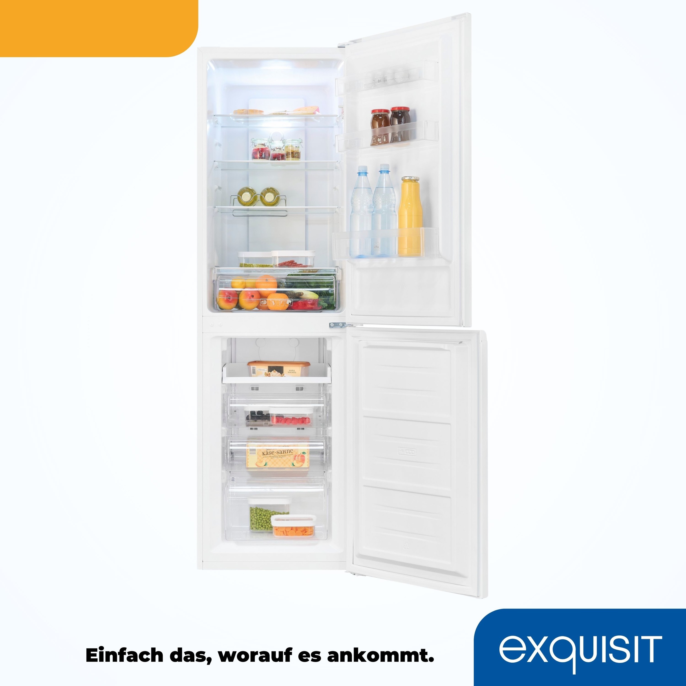 exquisit Kühl-/Gefrierkombination »KGC250-85--040D weiss« 180,5 cm hoch 54,5 cm breit