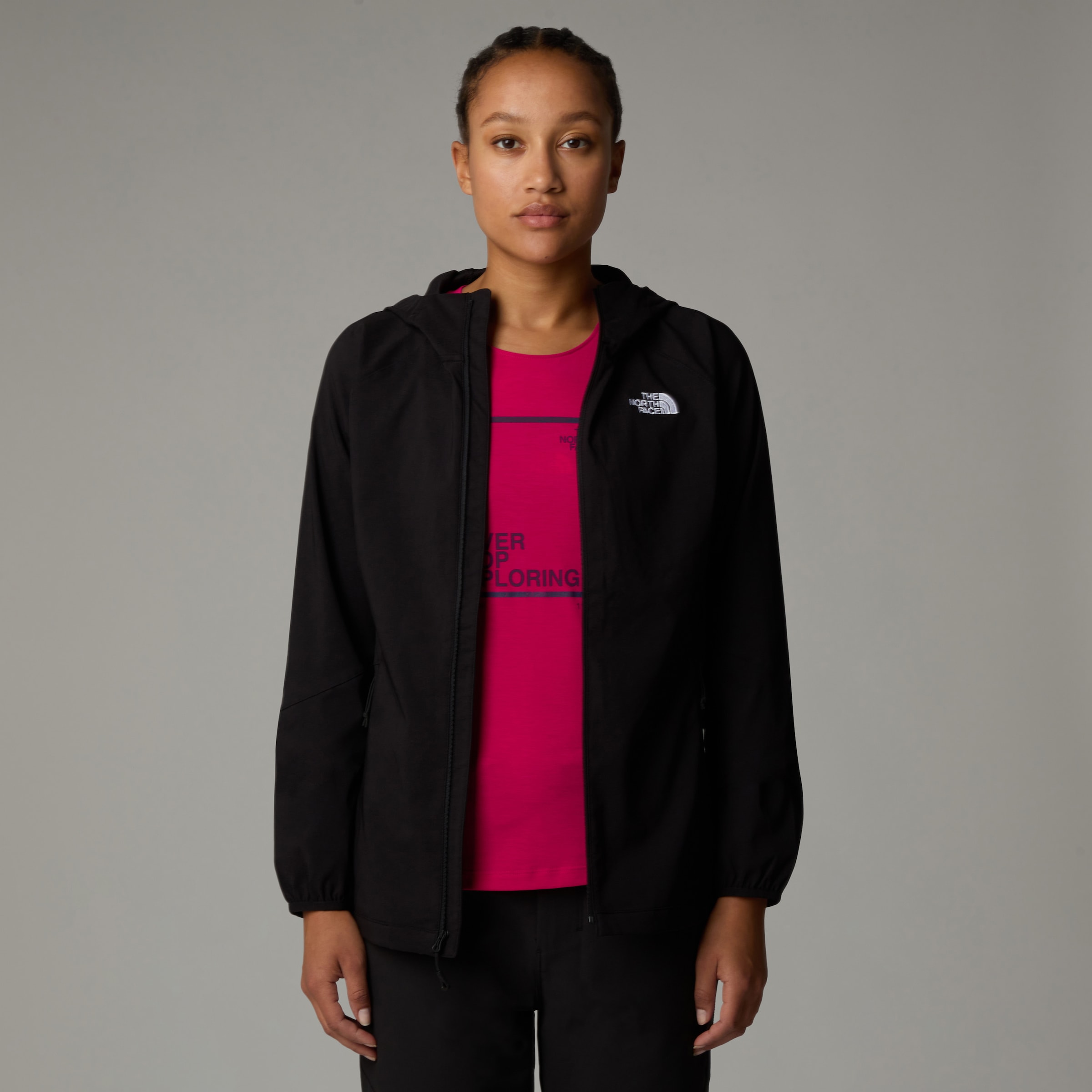 The North Face Softshelljacke »W NIMBLE HOODIE - EU«, mit Kapuze