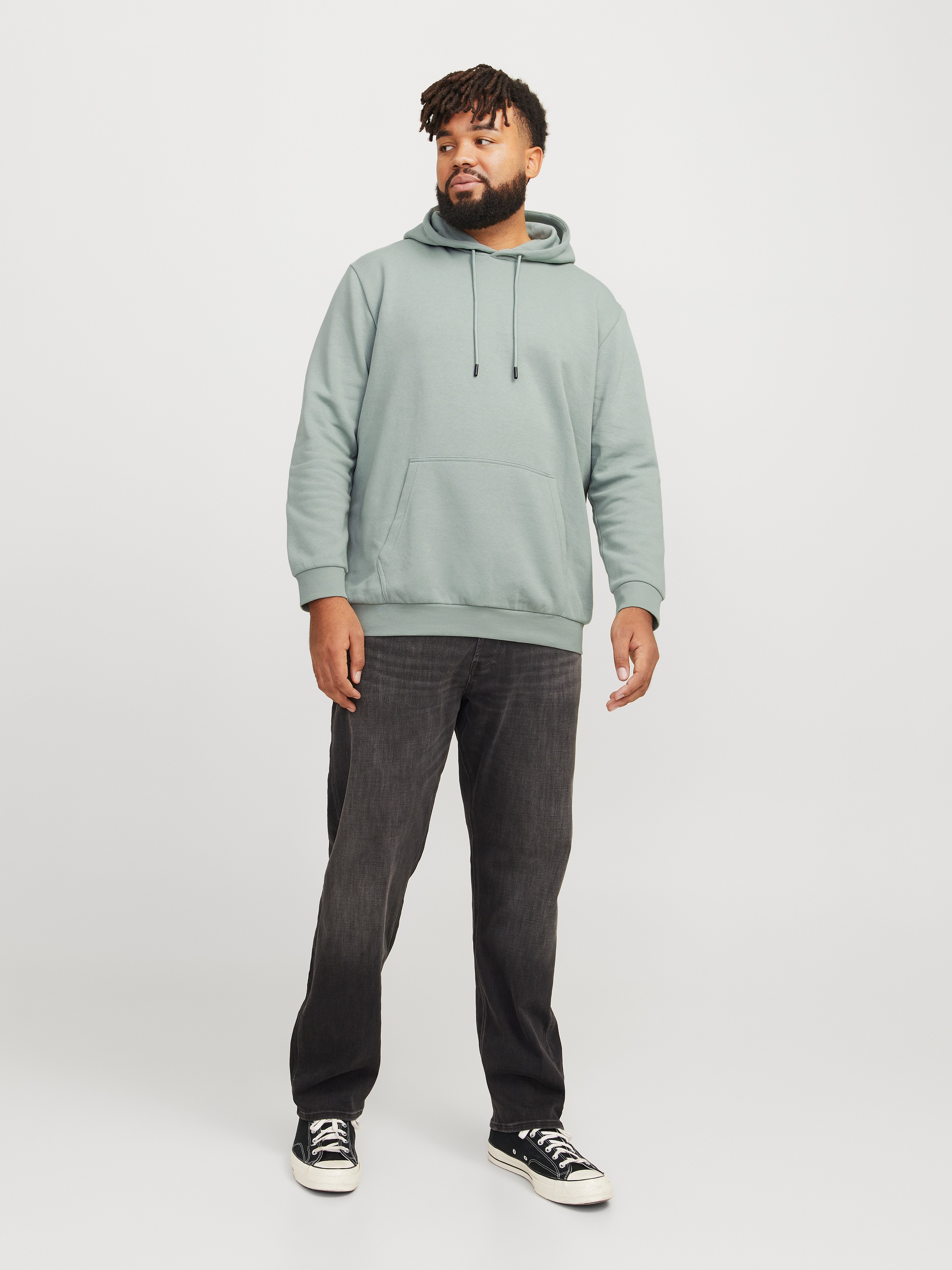 Jack & Jones PlusSize Kapuzensweatshirt »JJEBRADLEY SWEAT HOOD NOOS PLS«, mit Rippbündchen