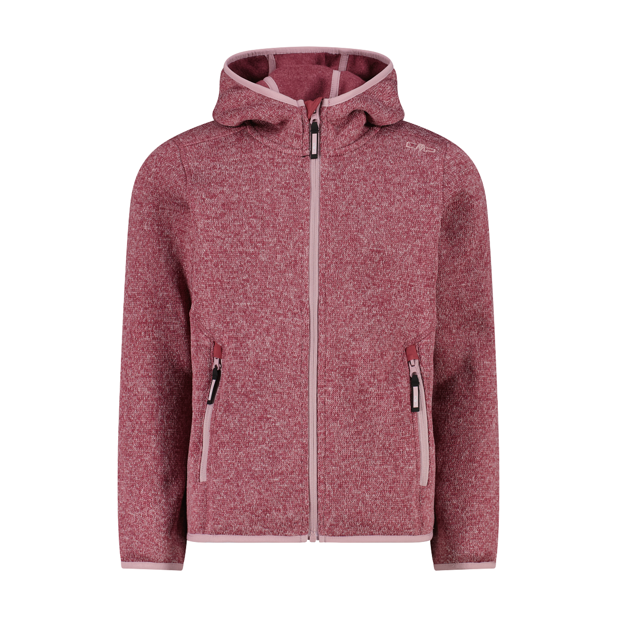 CMP Strickfleecejacke »KID G JACKET FIXED HOOD« mit Kapuze mit Kapuze, wärmeisolierend, windabweisend, wasserabweisend