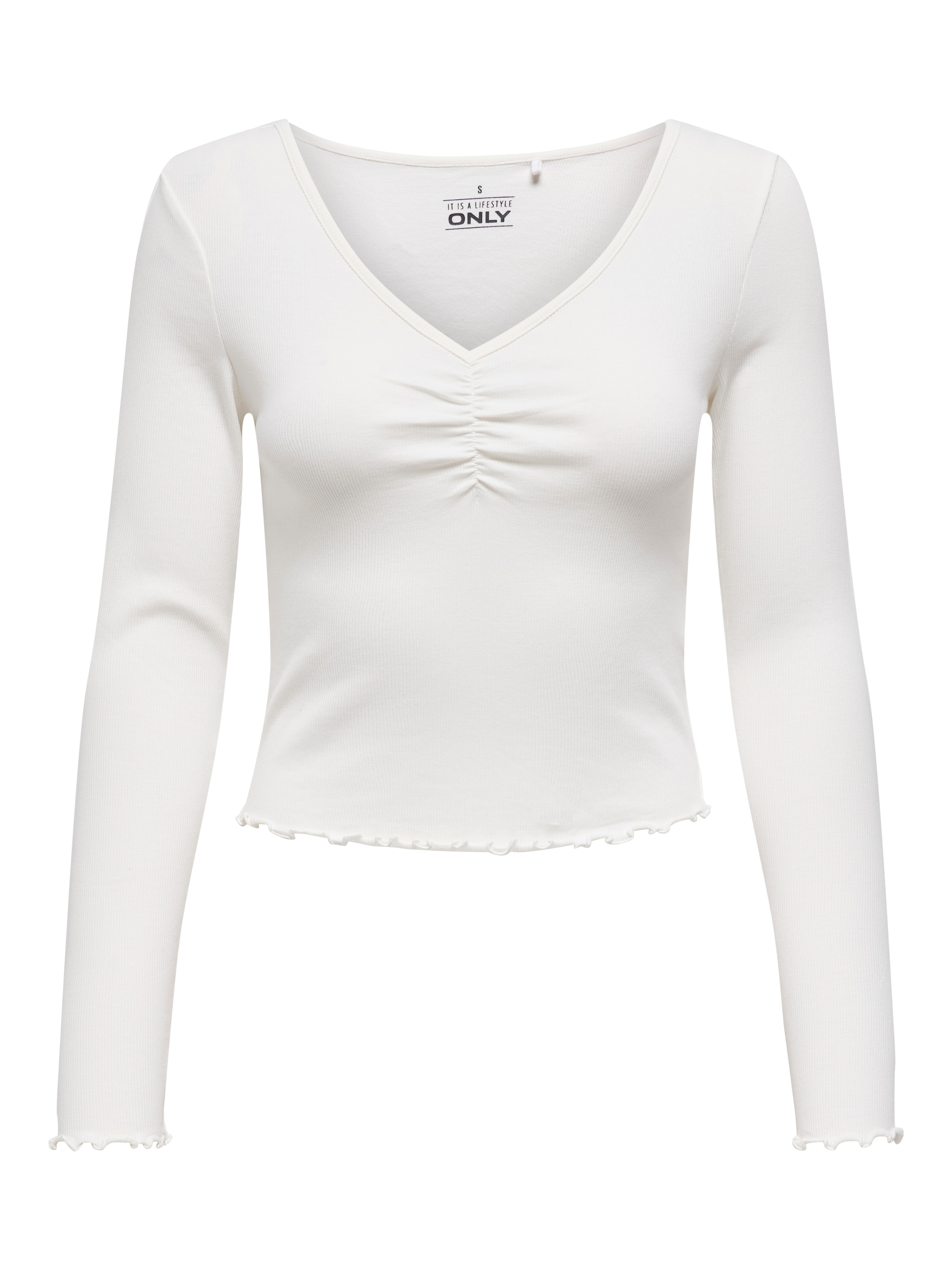 ONLY Langarmshirt »ONLBETTY L/S V-NECK TOP CC JRS«