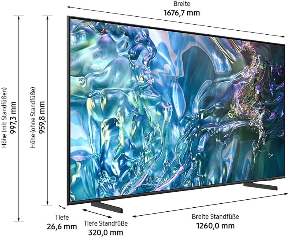 Samsung QLED-Fernseher »GQ75Q60DAU«, 4K Ultra HD, Smart-TV