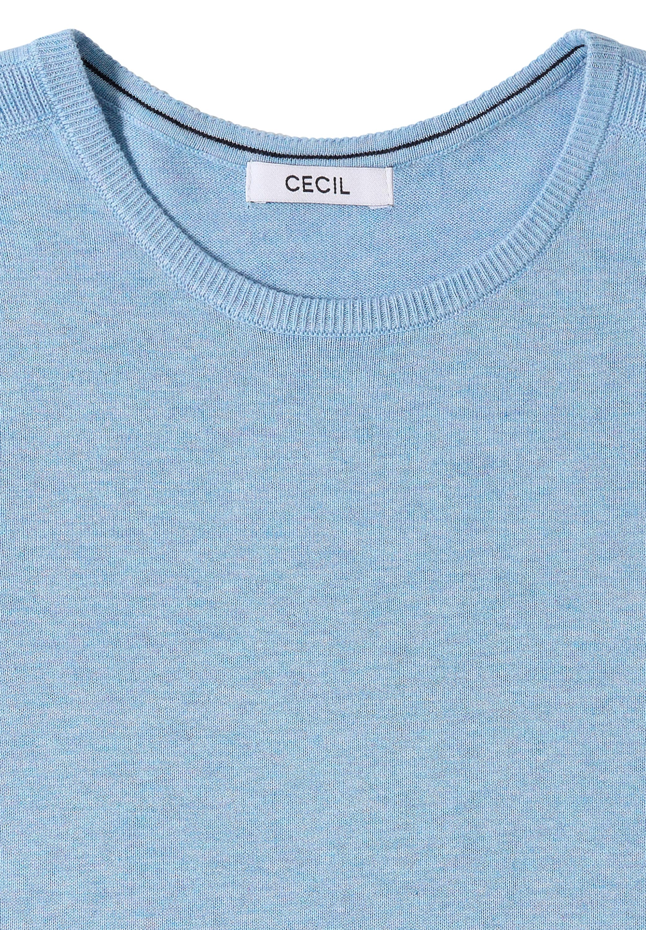 Cecil Strickpullover mit feinem Detail an der Schulter und Viskose-Anteil