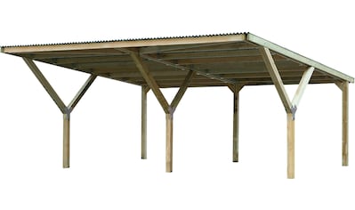 weka Doppelcarport, Holz, 276 cm, braun kaufen