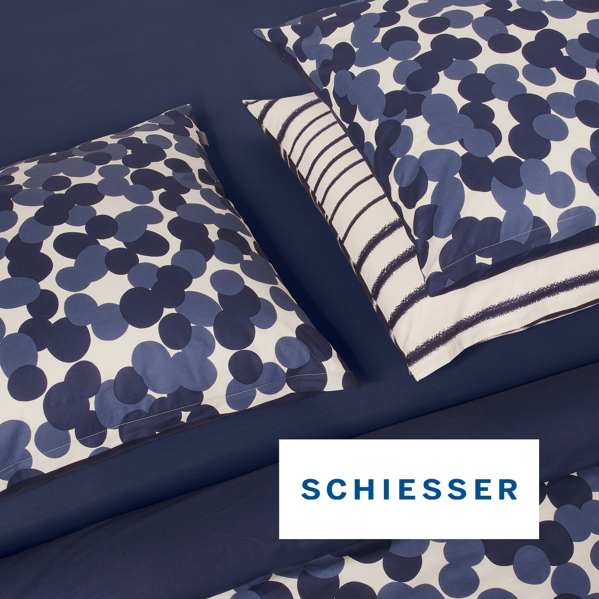 Schiesser Wendebettwäsche »Wesley aus weicher Baumwolle im Streifen-Look« 2 Stk. OEKO-TEX® MADE IN GREEN