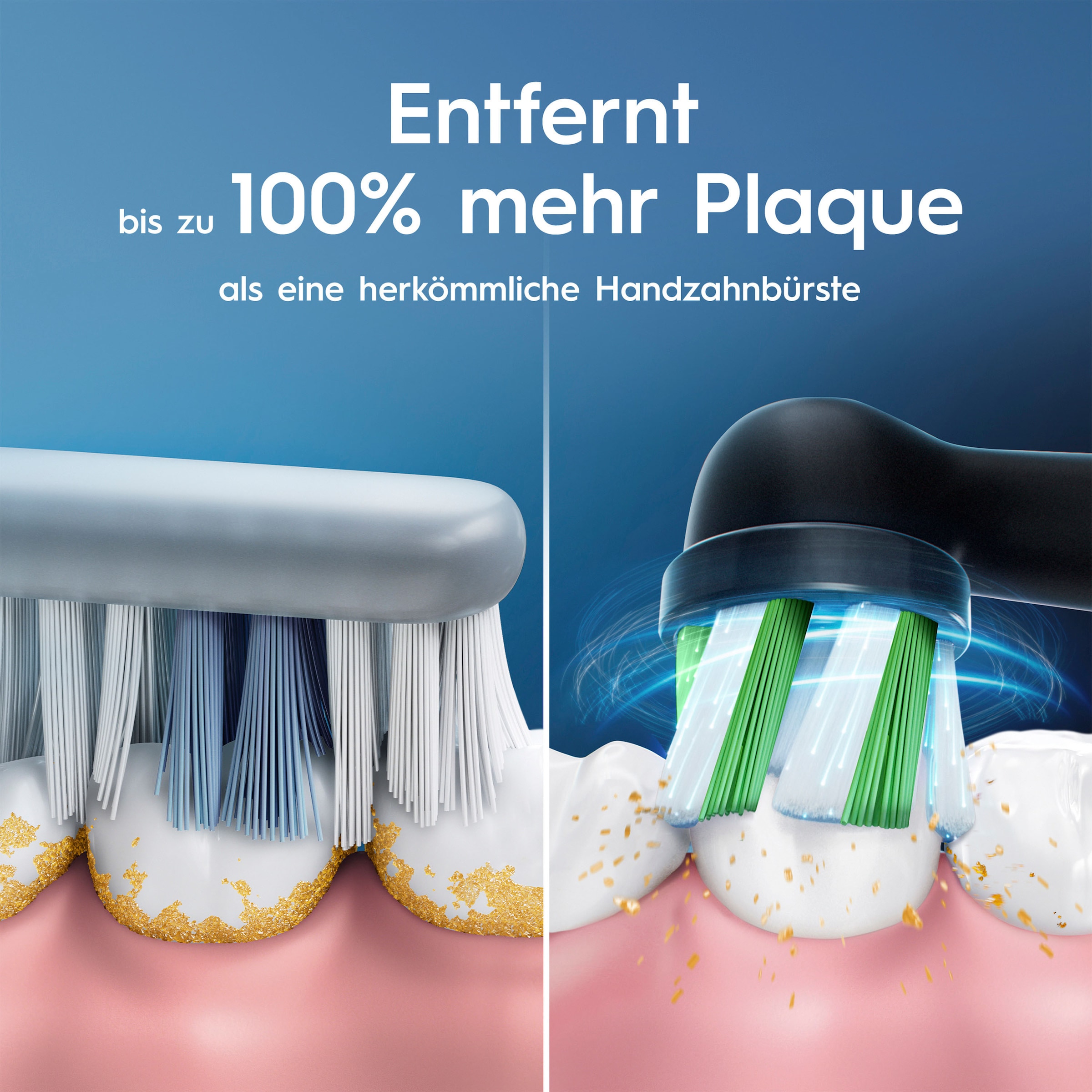 Oral-B Elektrische Zahnbürste »Oral-B Vitality Pro« 2 Stk. Aufsteckbürsten 3 Putzmodi für Zahnpflege, Designed by Braun, schwarz/lila
